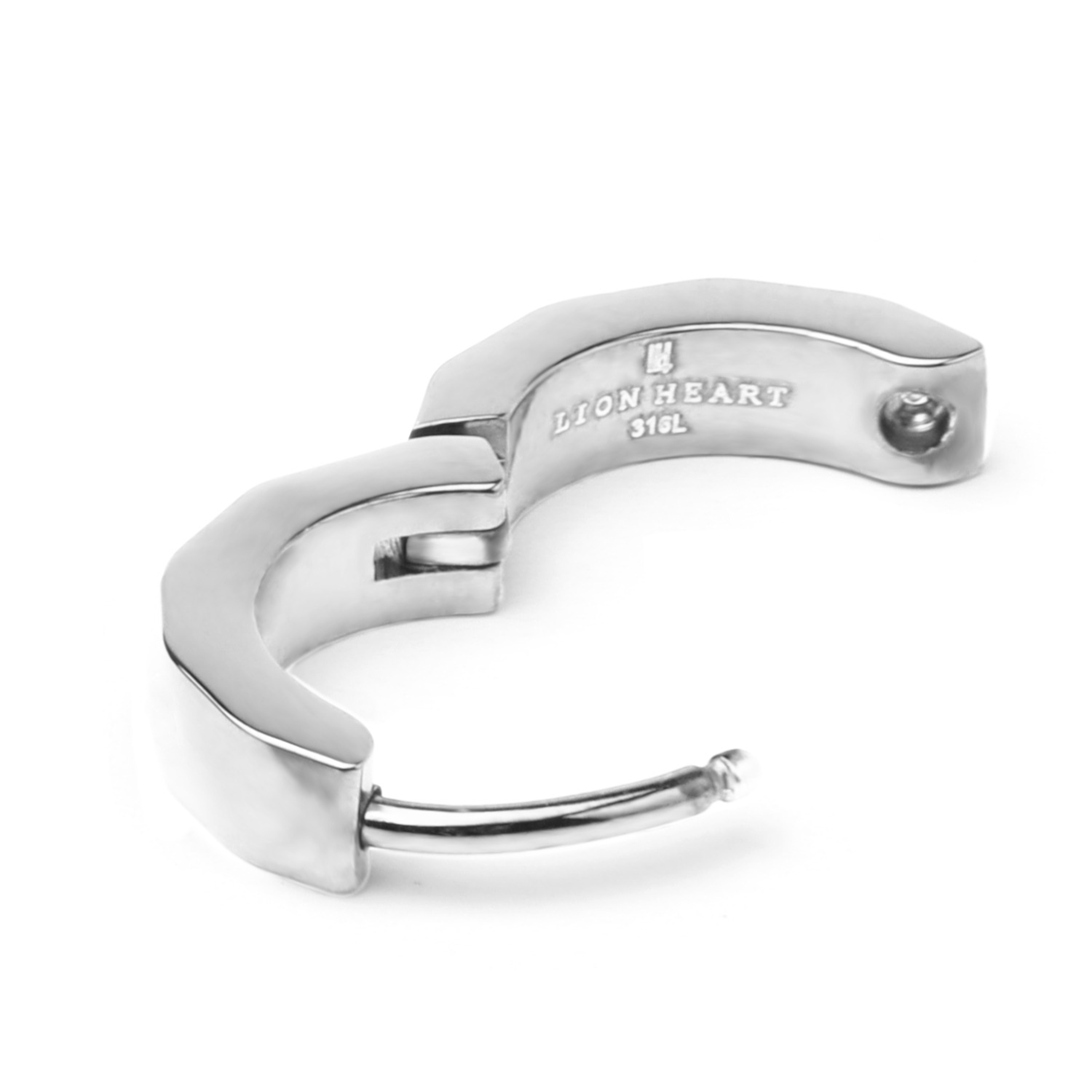 【選べる3色】カッティングフープピアス【片耳用／金属アレルギー対応】