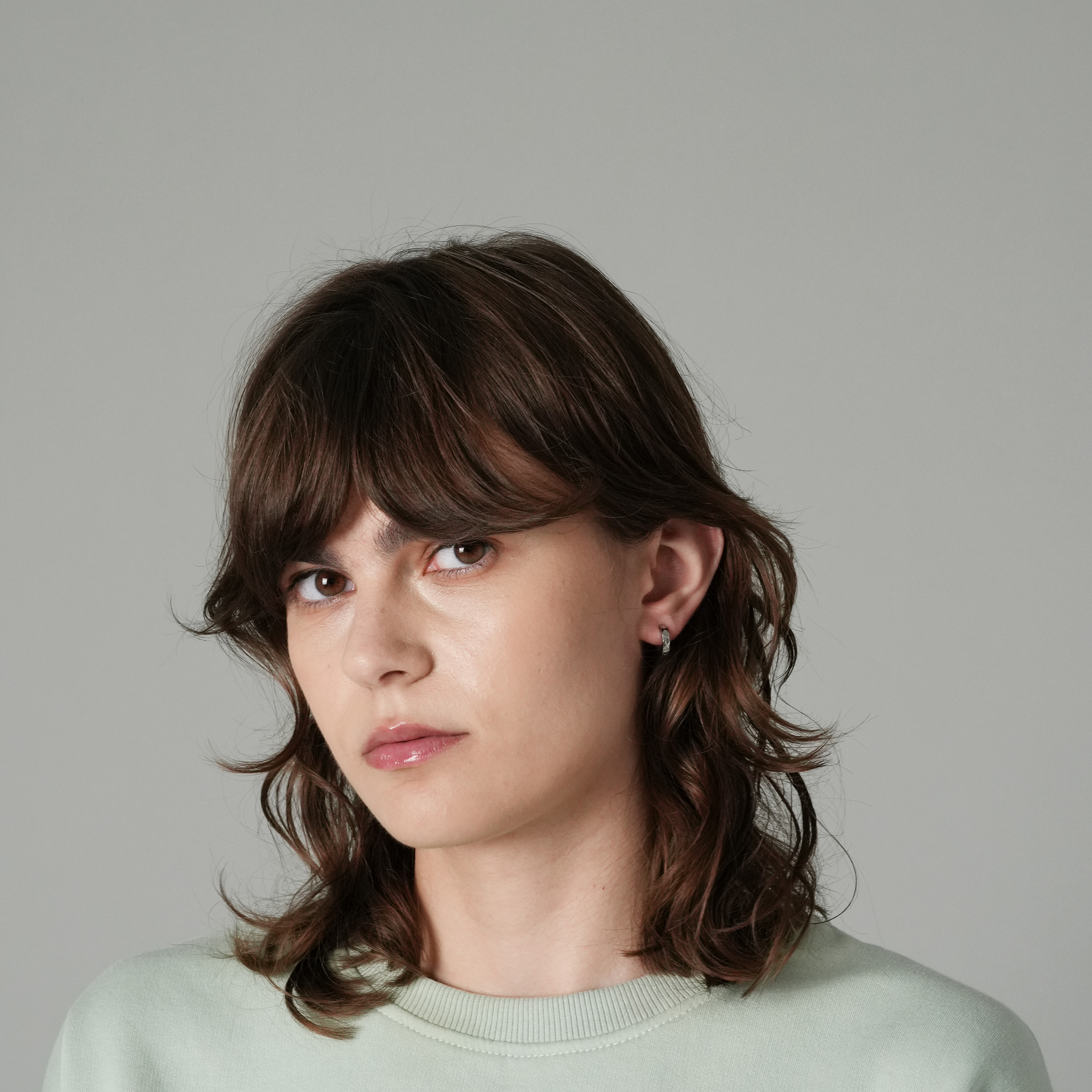 【選べる3色】カッティングフープピアス【片耳用／金属アレルギー対応】