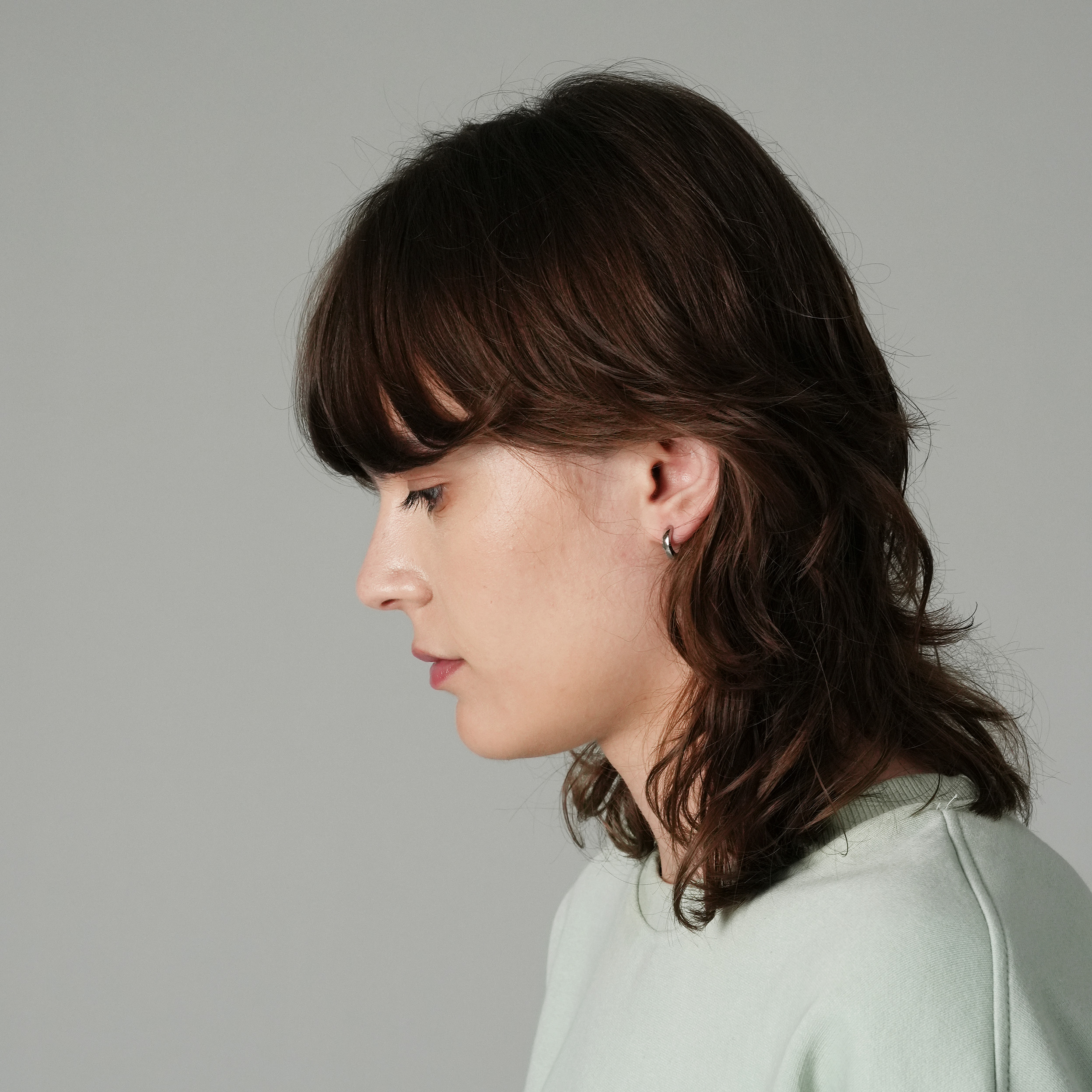 【選べる3色】カッティングフープピアス【片耳用／金属アレルギー対応】