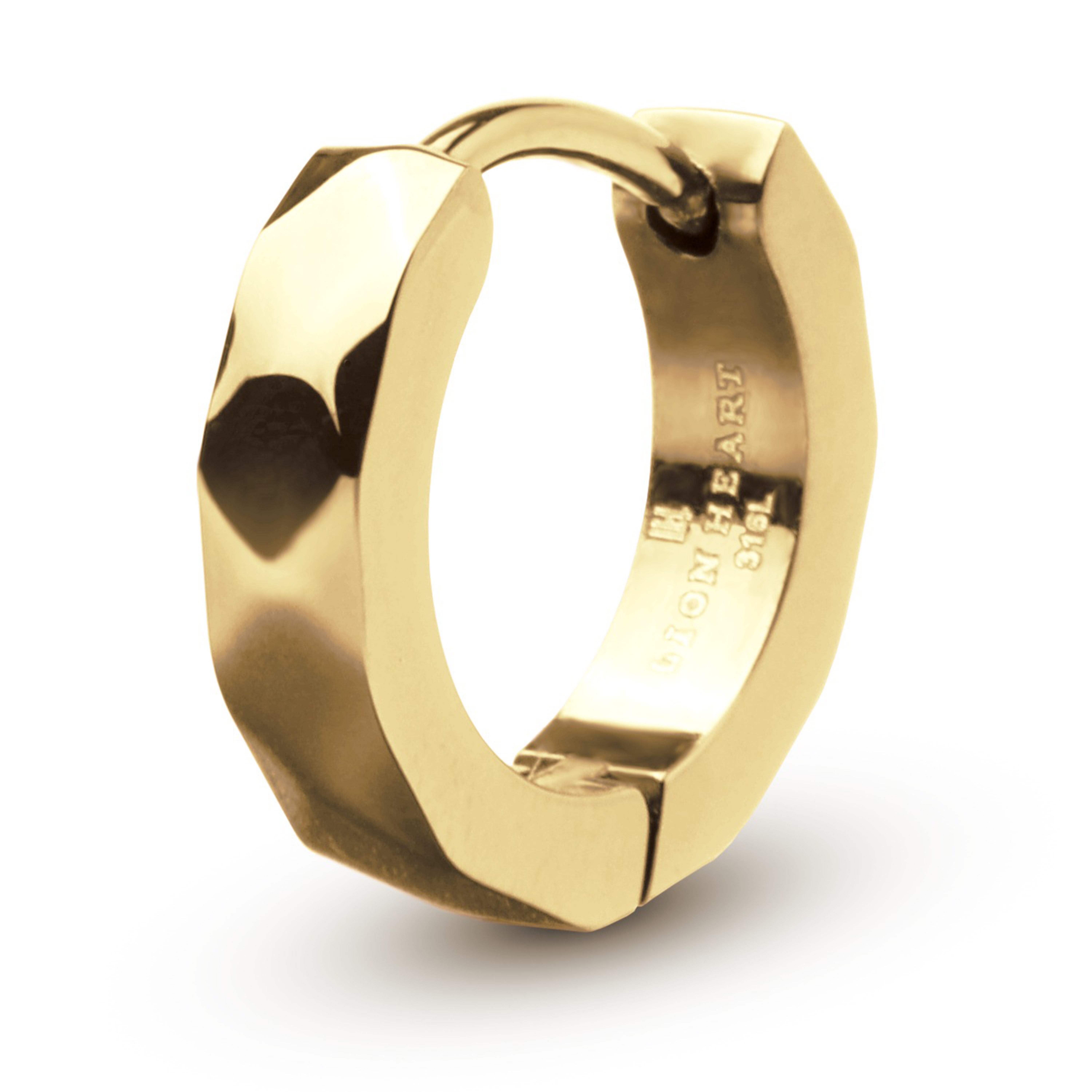 【選べる3色】カッティングフープピアス【片耳用／金属アレルギー対応】