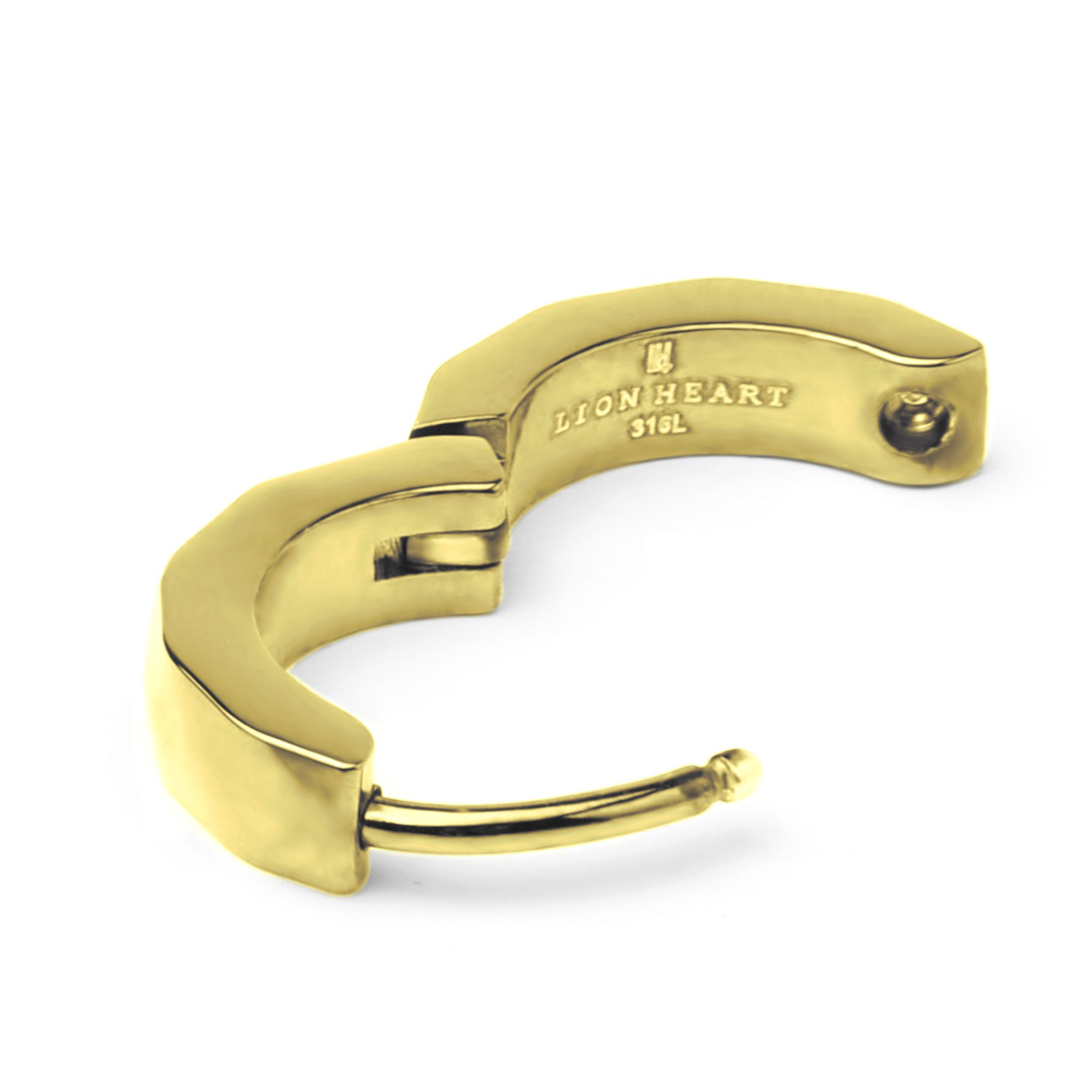 【選べる3色】カッティングフープピアス【片耳用／金属アレルギー対応】