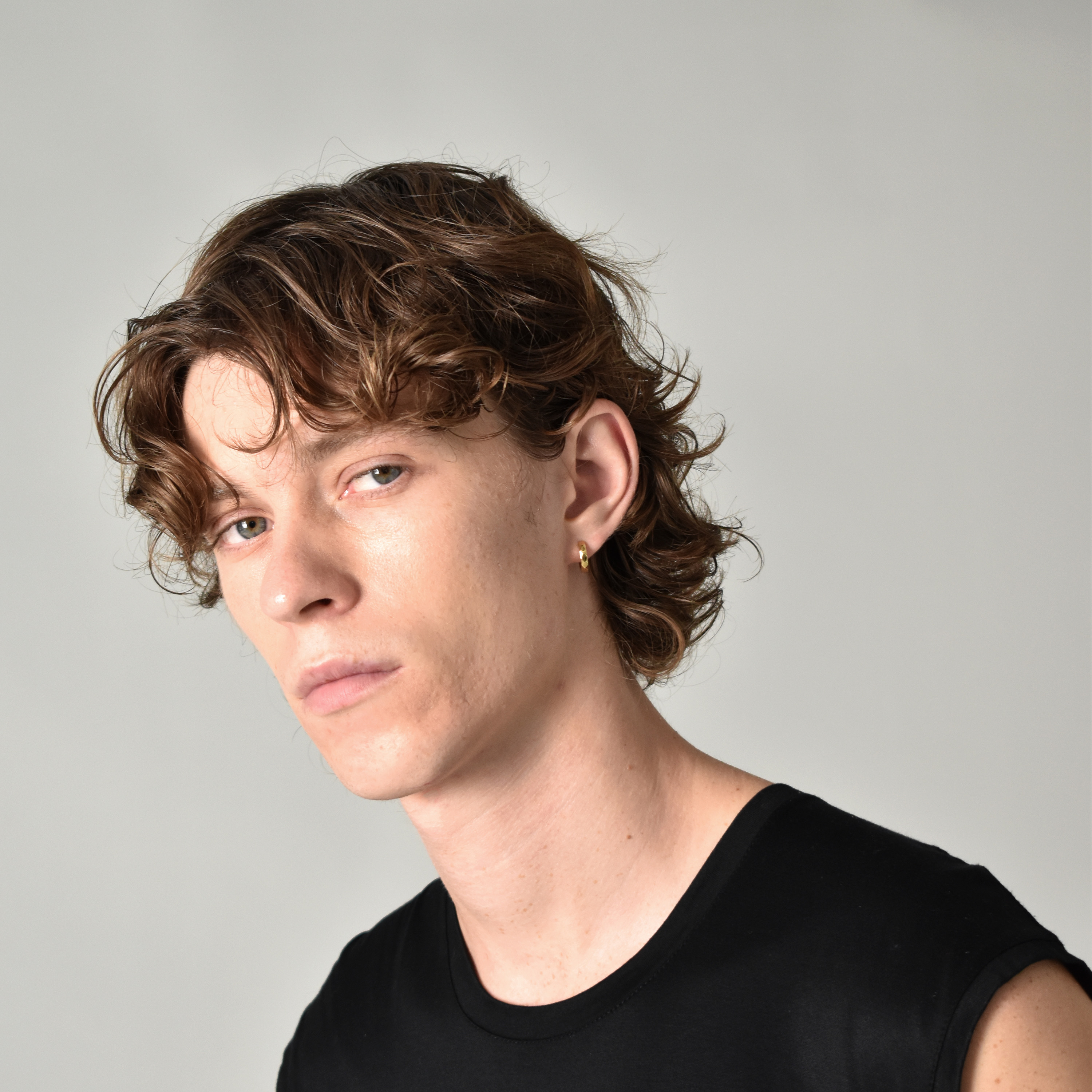 【選べる3色】カッティングフープピアス【片耳用／金属アレルギー対応】