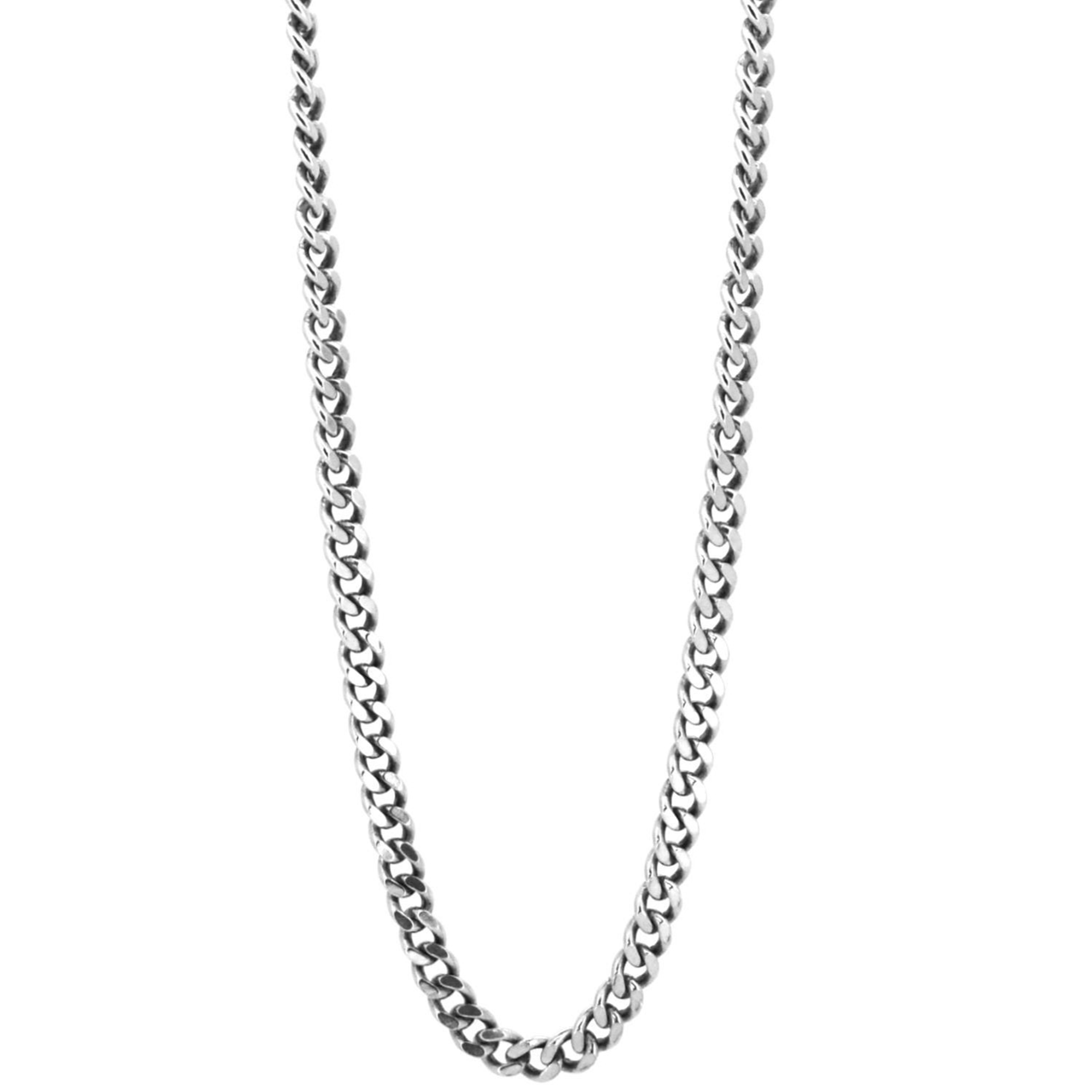 ミディアムシルバーチェーンネックレス【喜平／シルバー925】