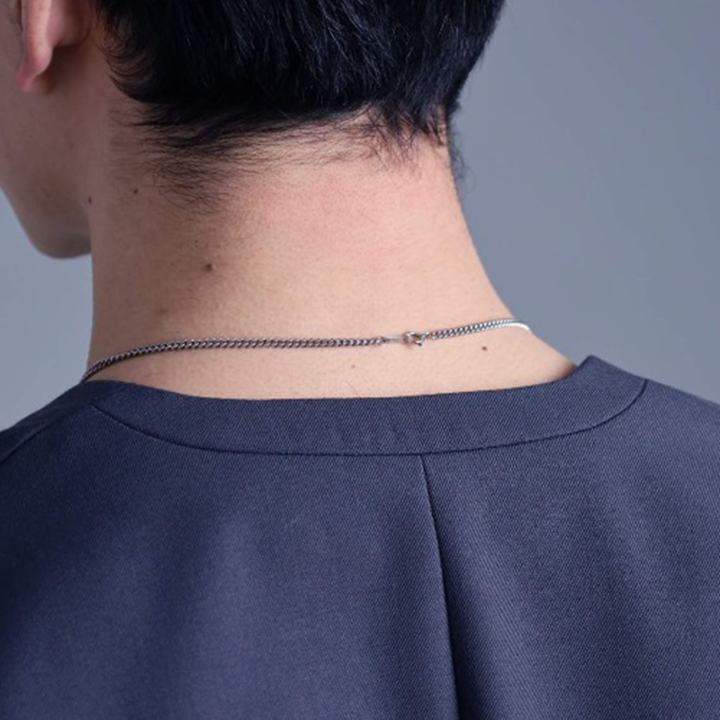 ミディアムシルバーチェーンネックレス【喜平／シルバー925】