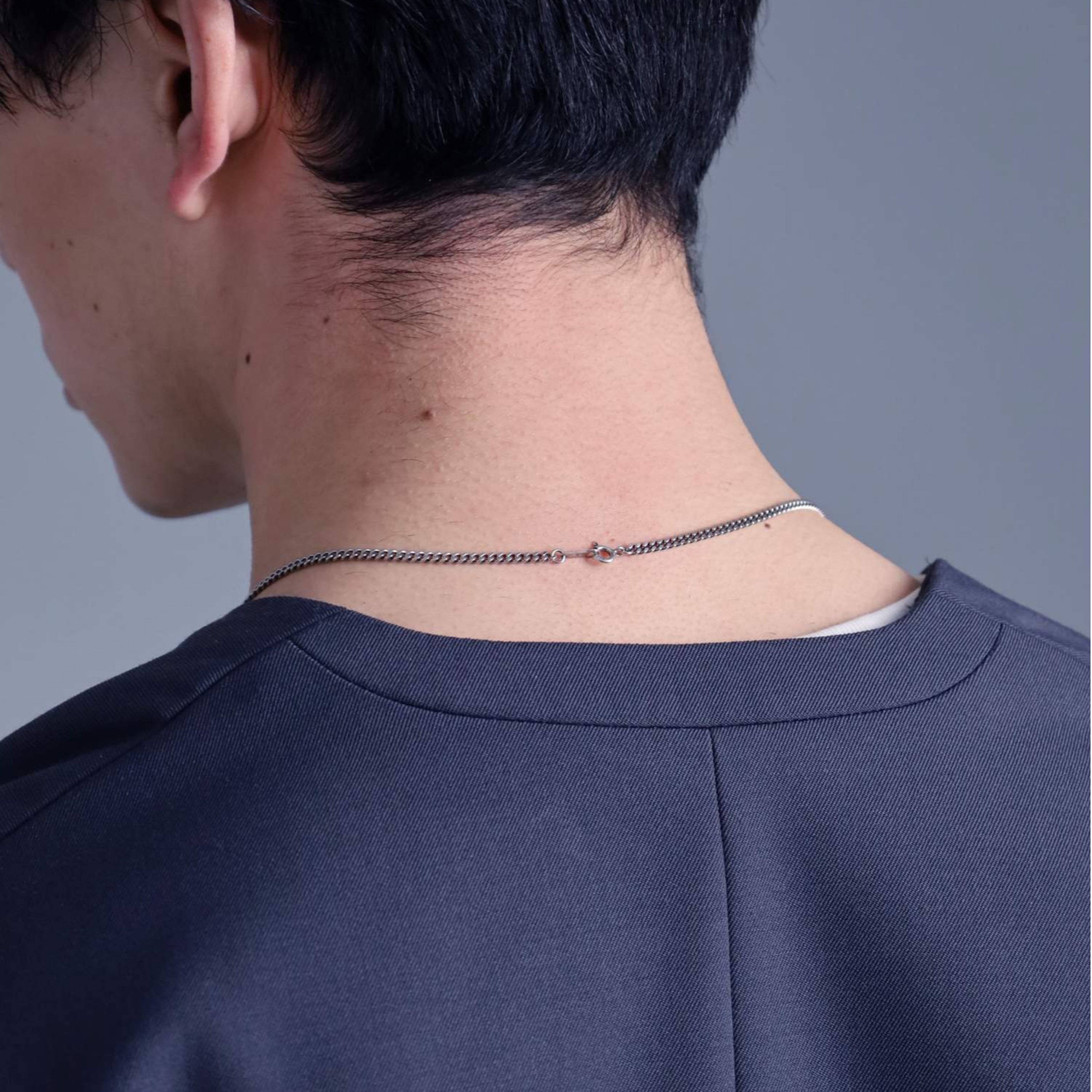 ミディアムシルバーチェーンネックレス【喜平／シルバー925】