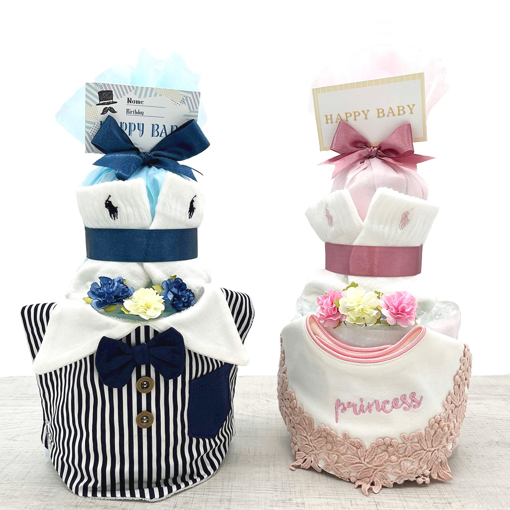 おむつケーキ 女の子 オムツケーキ 出産祝い 確認用 降り