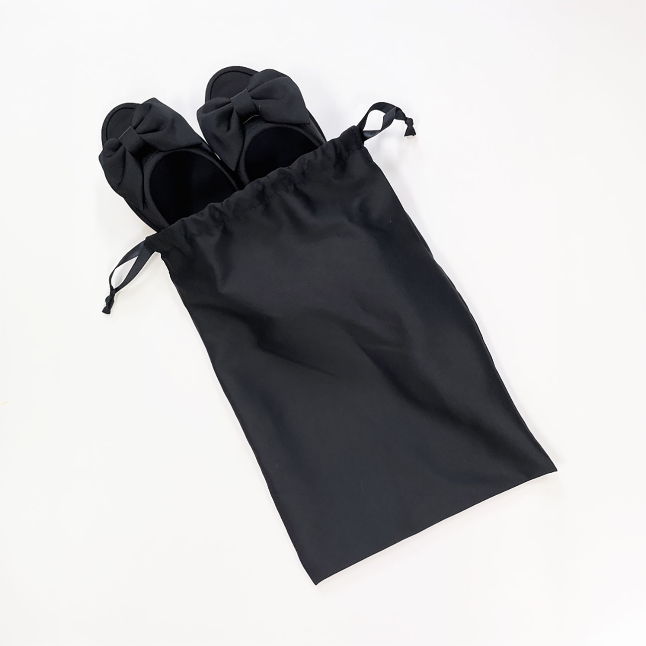 スタイルアップ　リボンヒールスリッパ