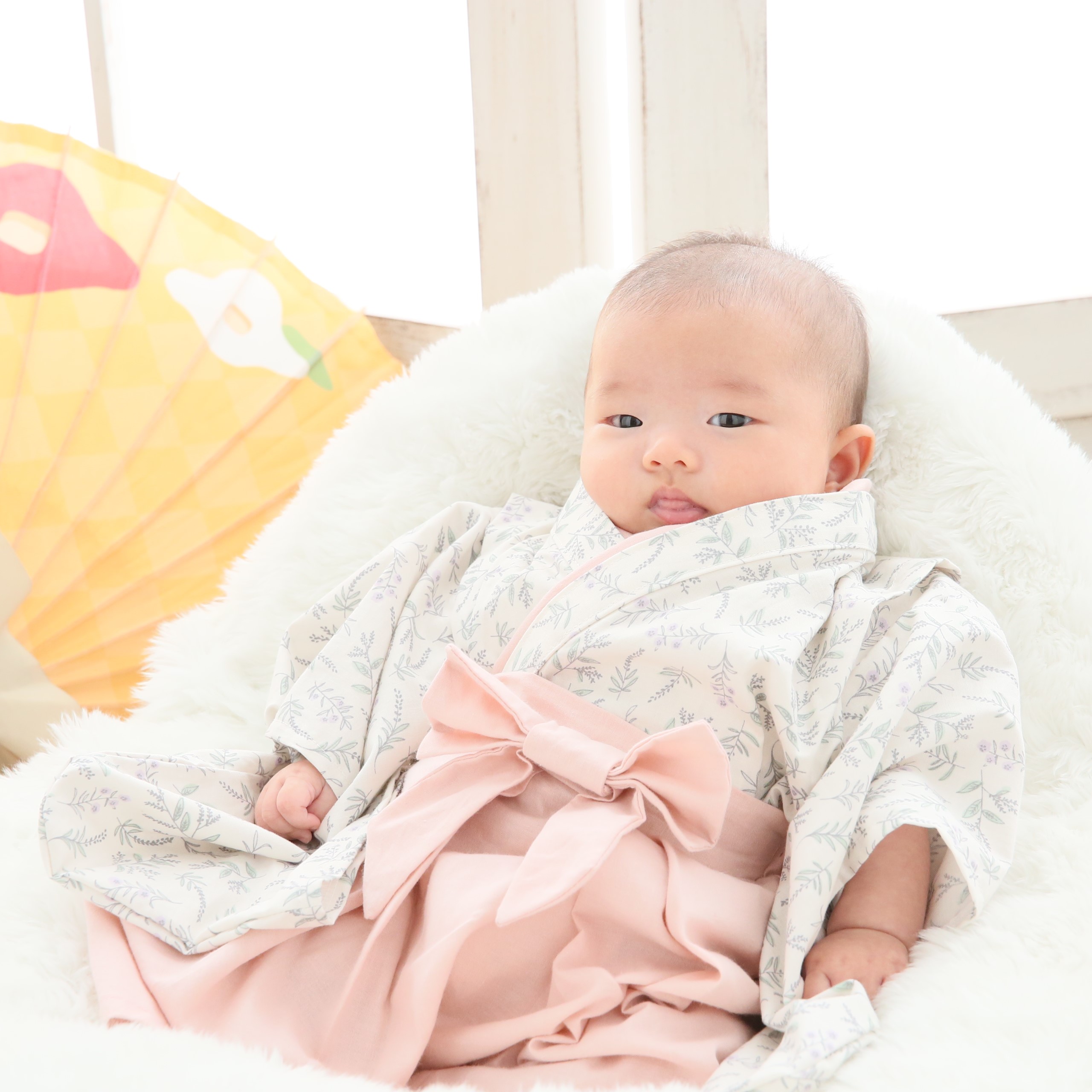 袴ロンパース　鞠と牡丹