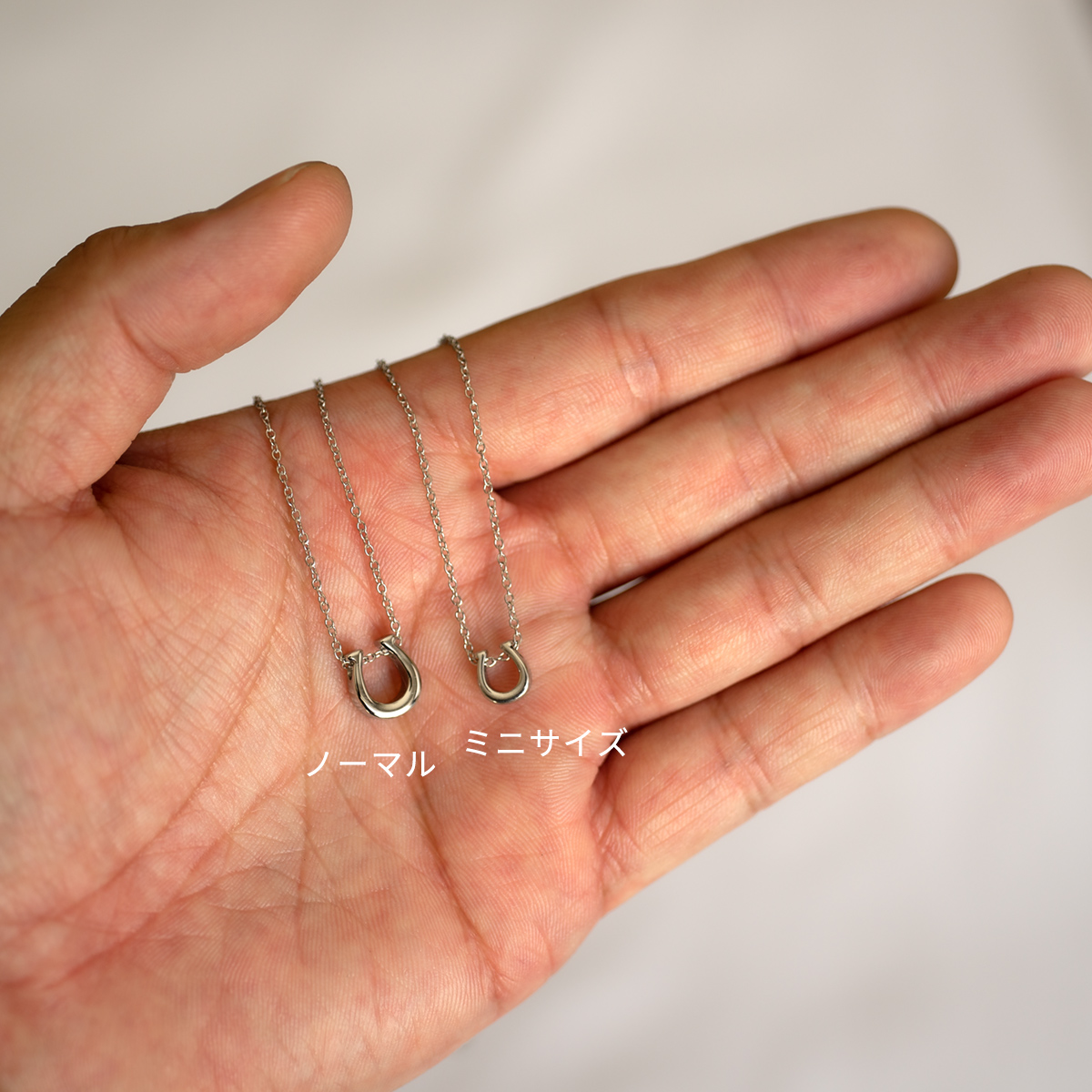 【刻印無料・セミオーダー・ペアでお届け】ホースシューのペアネックレス　opp00056