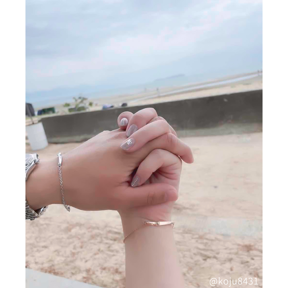 【刻印無料・セミオーダー・ペアセット】メビウス・リボンのペアブレスレット/アンクレット　klb060