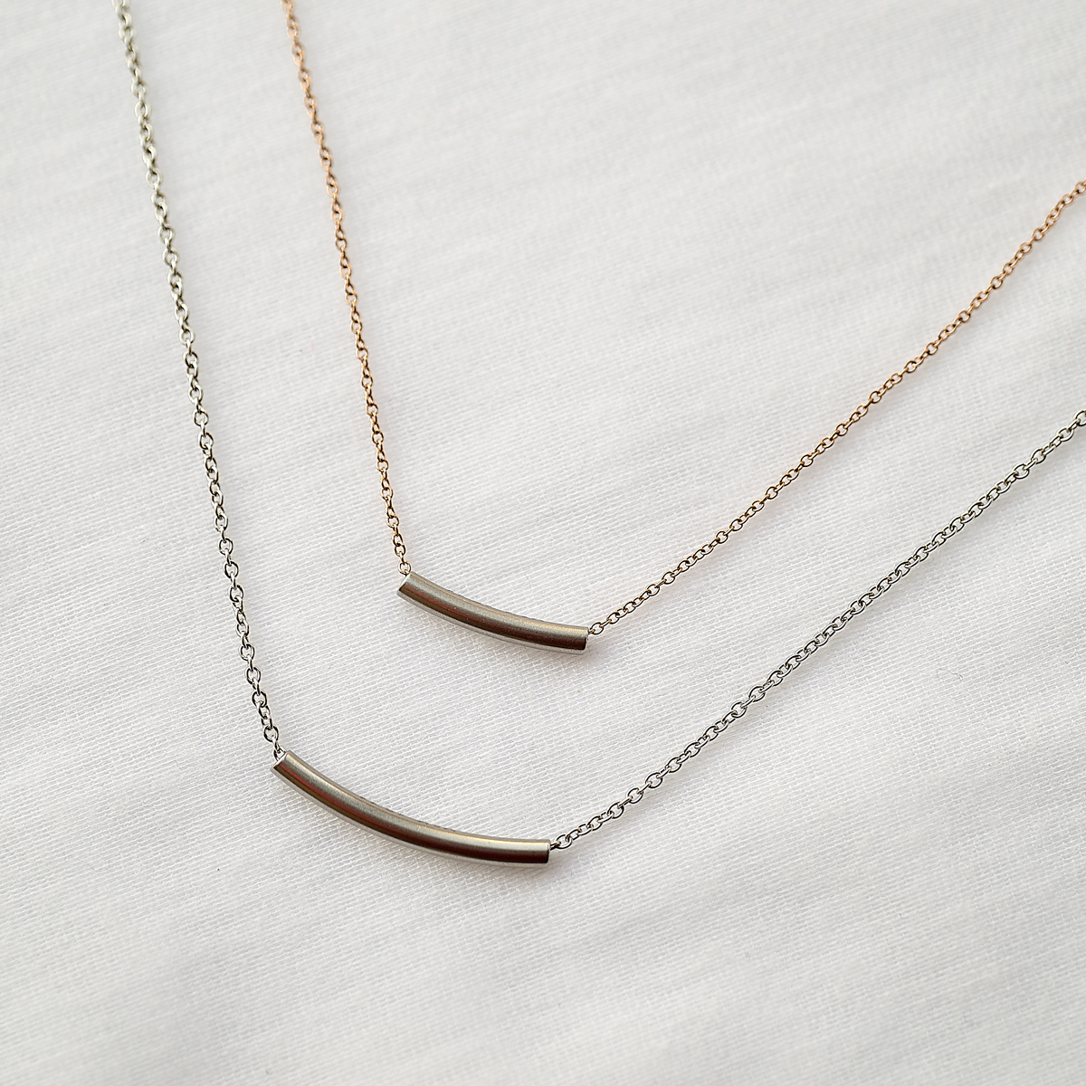 刻印無料・セミオーダー・ペアでお届け】ステンレス・チューブのペア