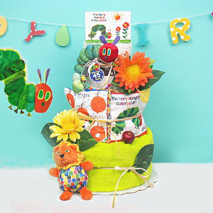 はらぺこあおむしおむつケーキ