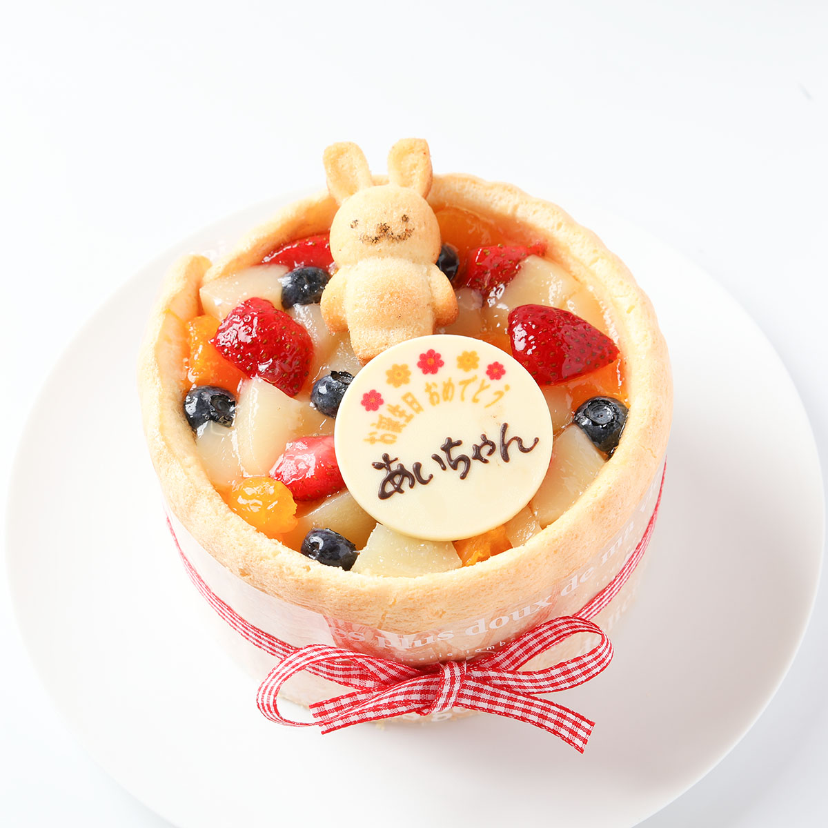 うさぎさんの1歳誕生日ケーキ（スマッシュケーキ）