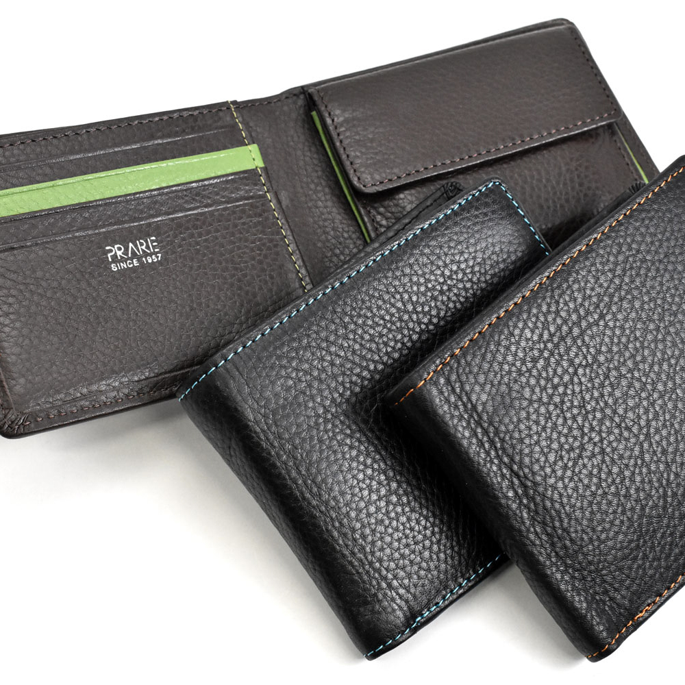 NewPeople メンズ二つ折り財布【本革】