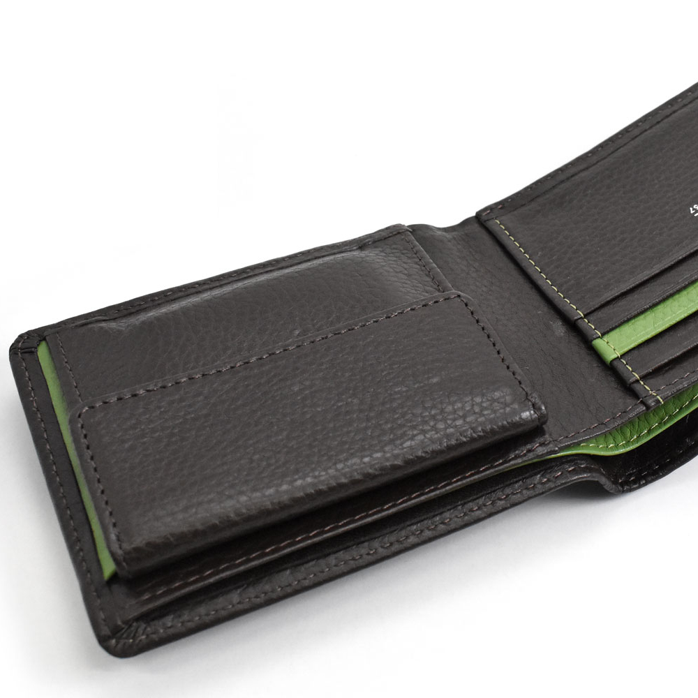 NewPeople メンズ二つ折り財布【本革】