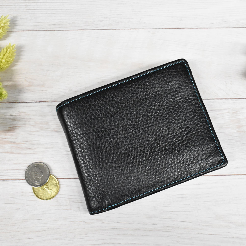 NewPeople メンズ二つ折り財布【本革】