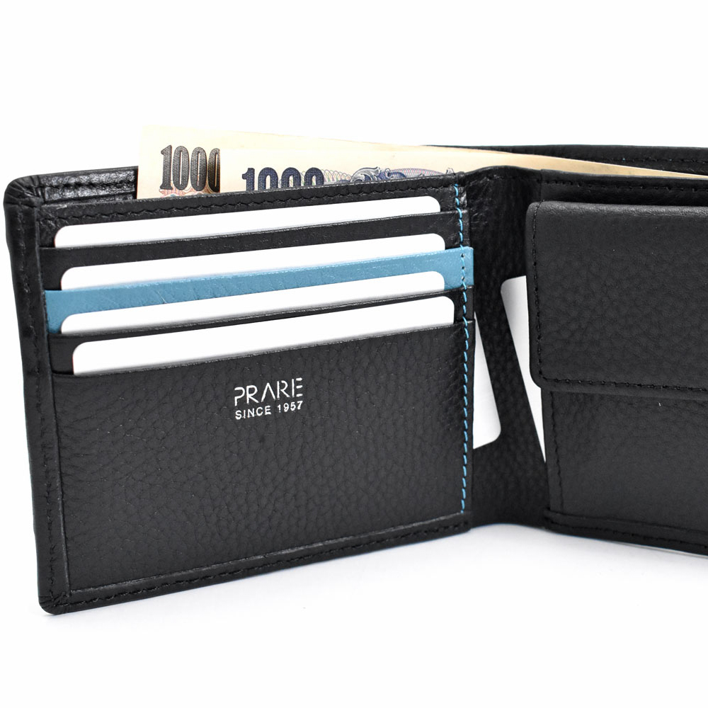 NewPeople メンズ二つ折り財布【本革】