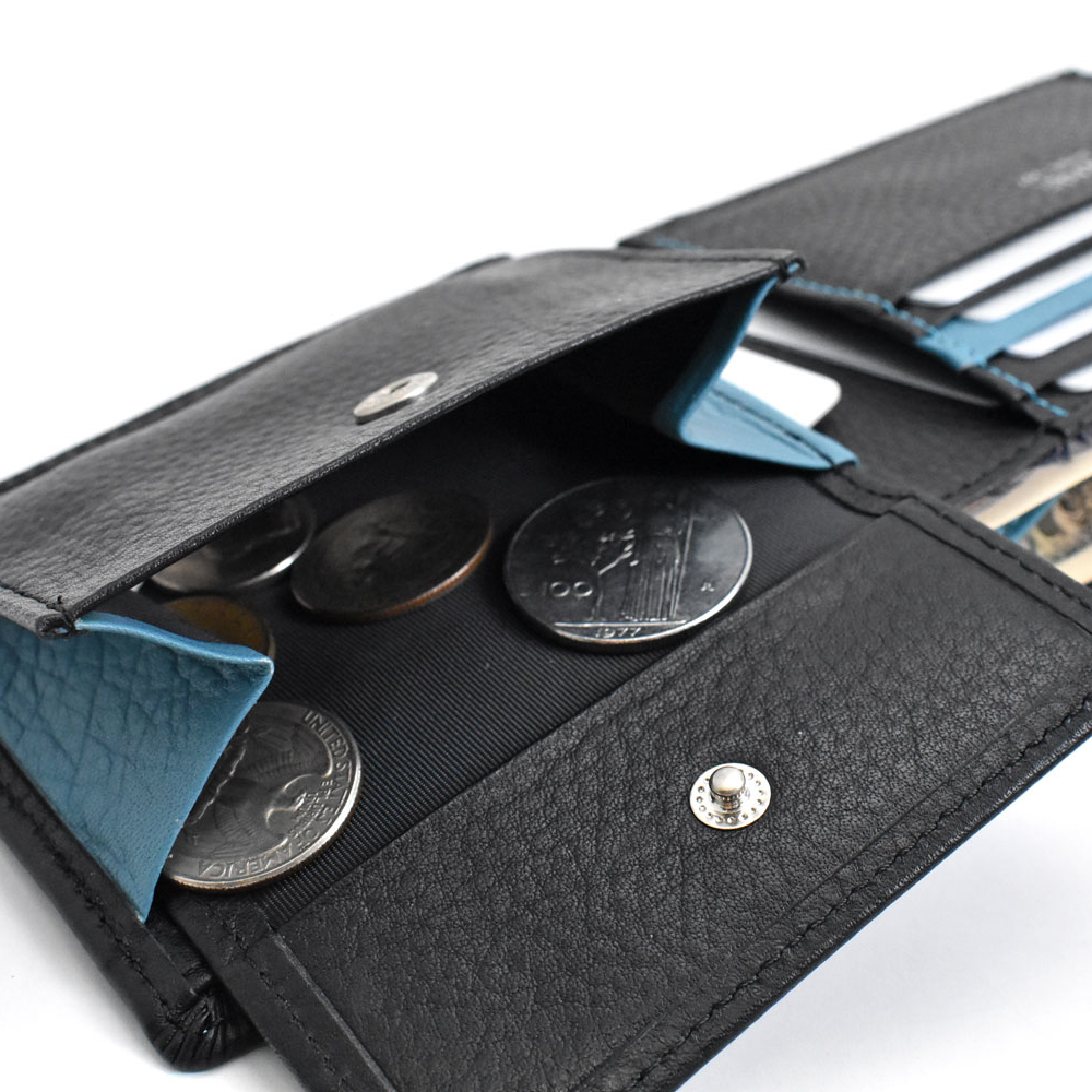 NewPeople メンズ二つ折り財布【本革】