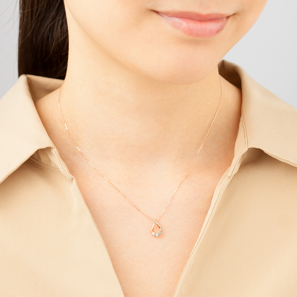 【名入れ】ブランドオリジナルベア&雫ネックレスセット