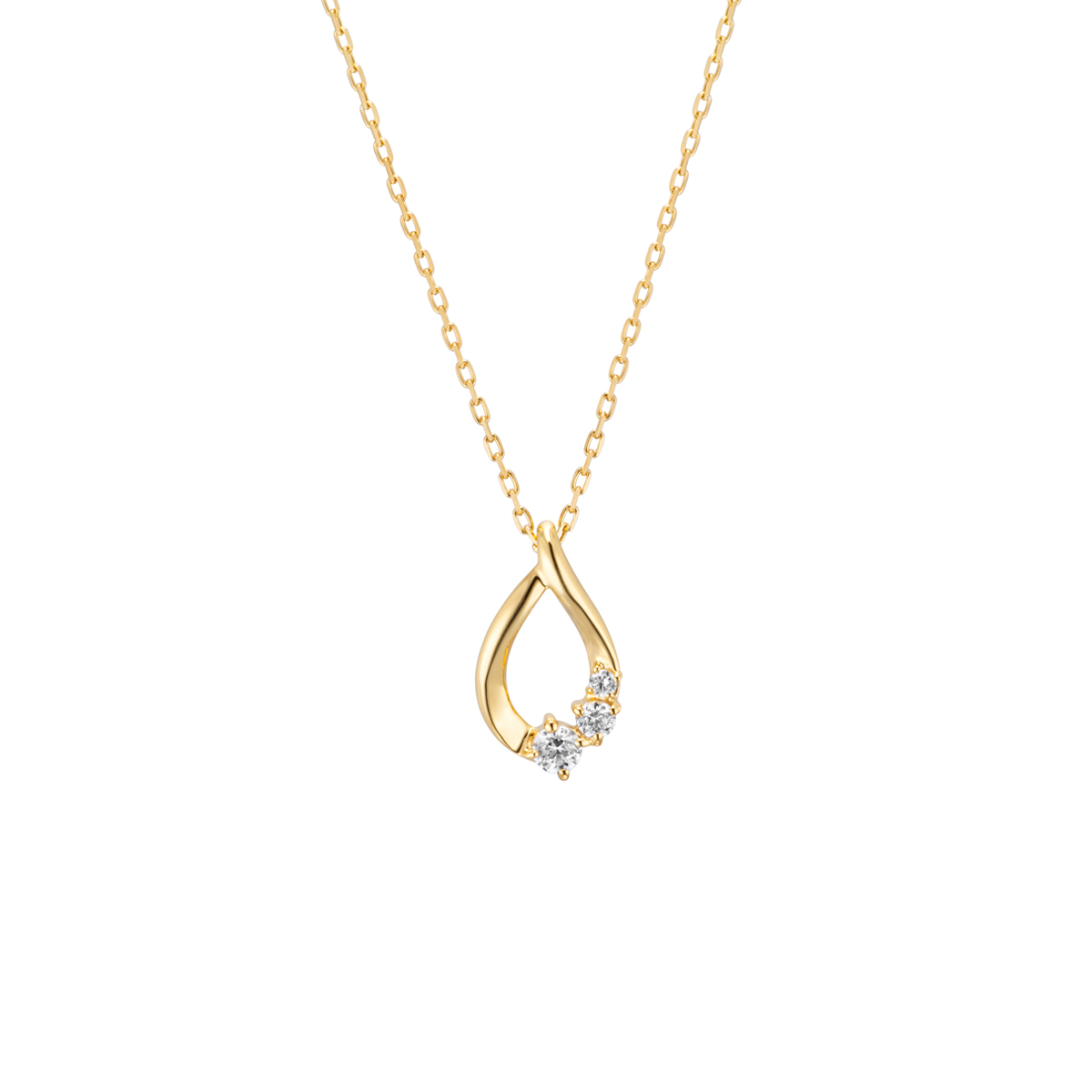 【名入れ】ブランドオリジナルベア&雫ネックレスセット