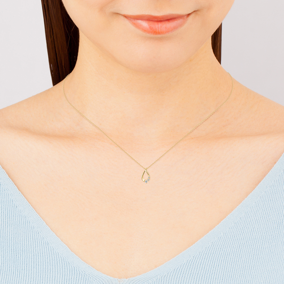 【名入れ】ブランドオリジナルベア&雫ネックレスセット