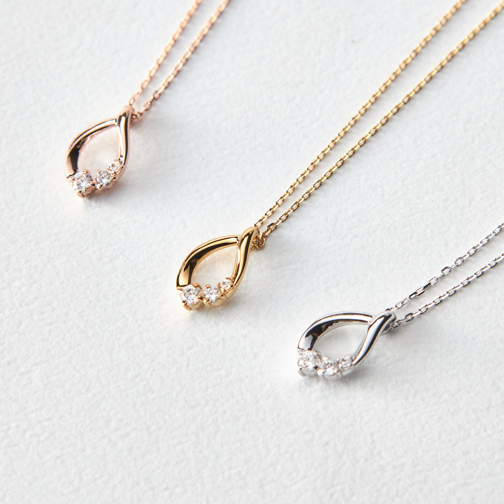 【名入れ】ブランドオリジナルベア&雫ネックレスセット