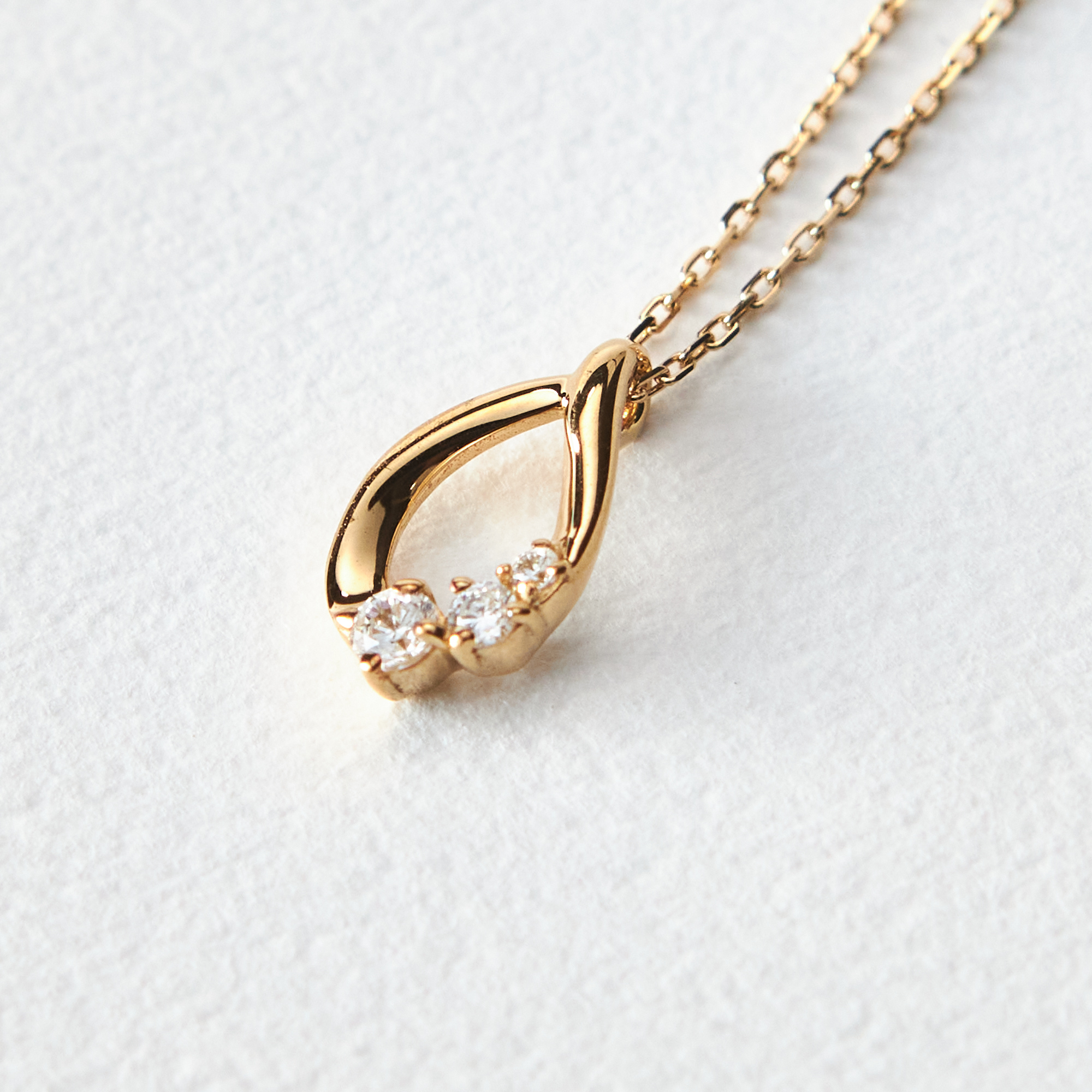 【名入れ】ブランドオリジナルベア&雫ネックレスセット