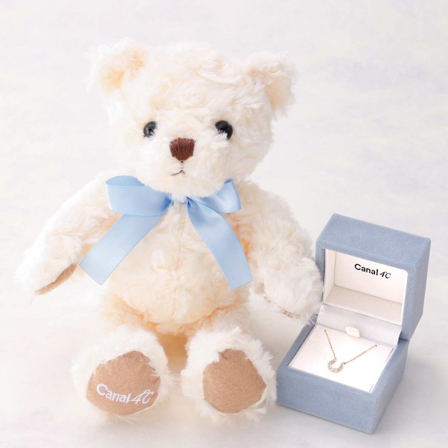 名入れ】ブランドオリジナルベア&馬蹄ネックレスセット | Canal4