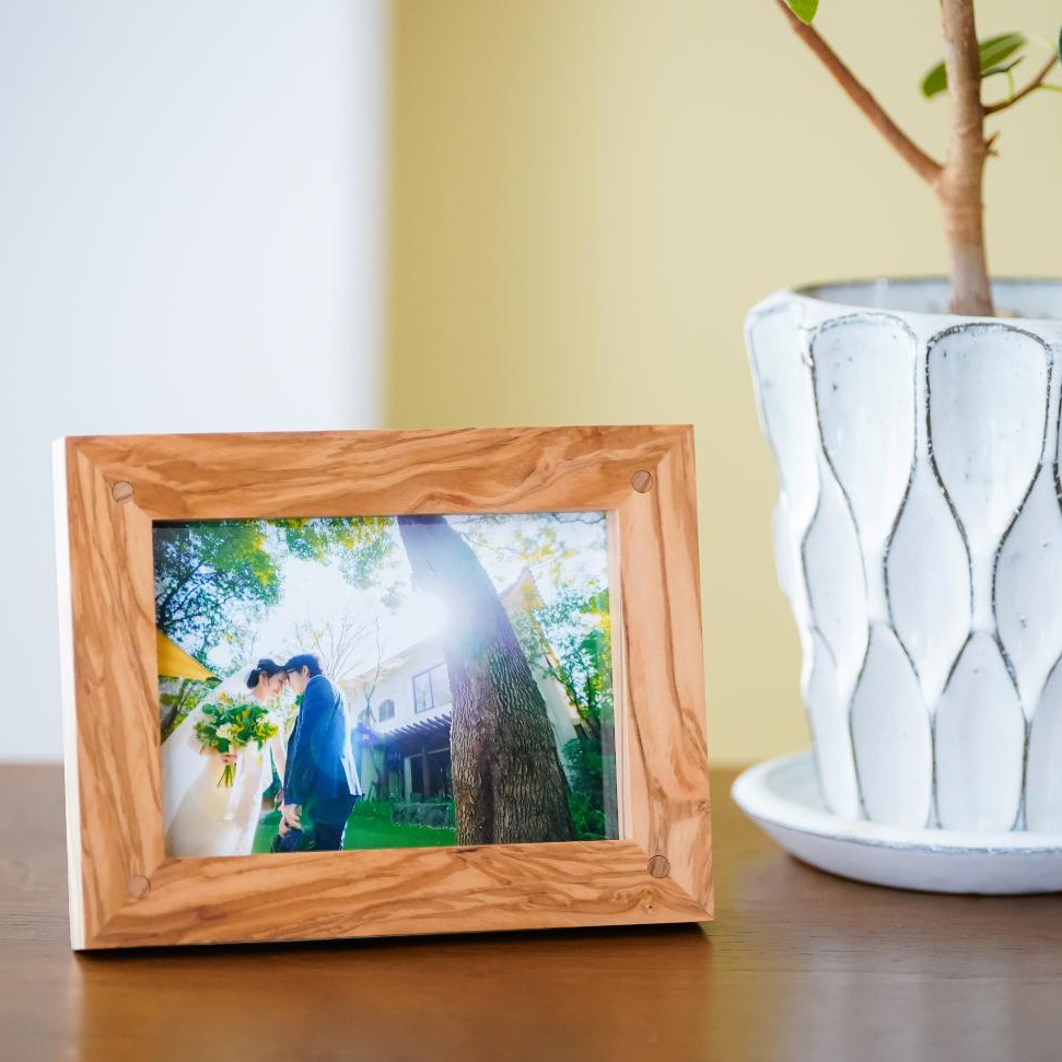 オリーブの木で作るフォトフレーム