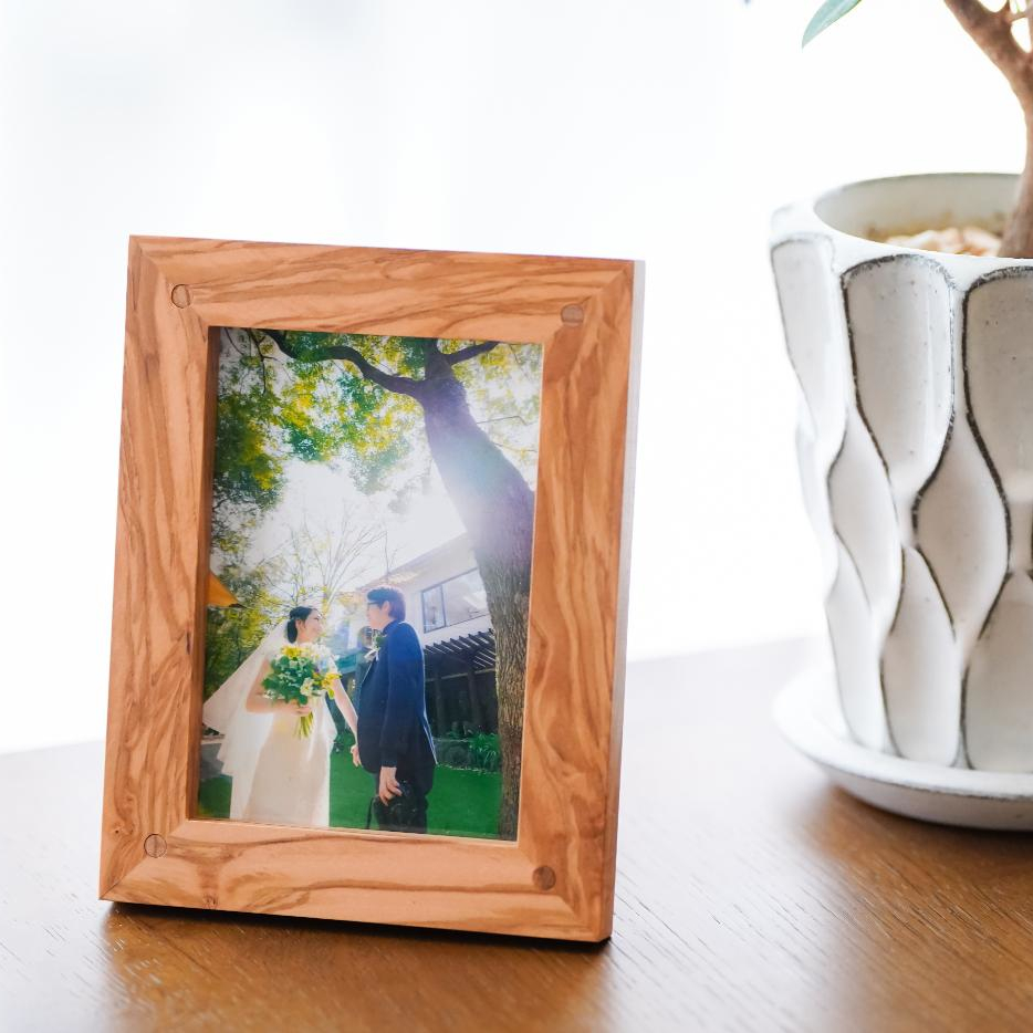 オリーブの木で作るフォトフレーム