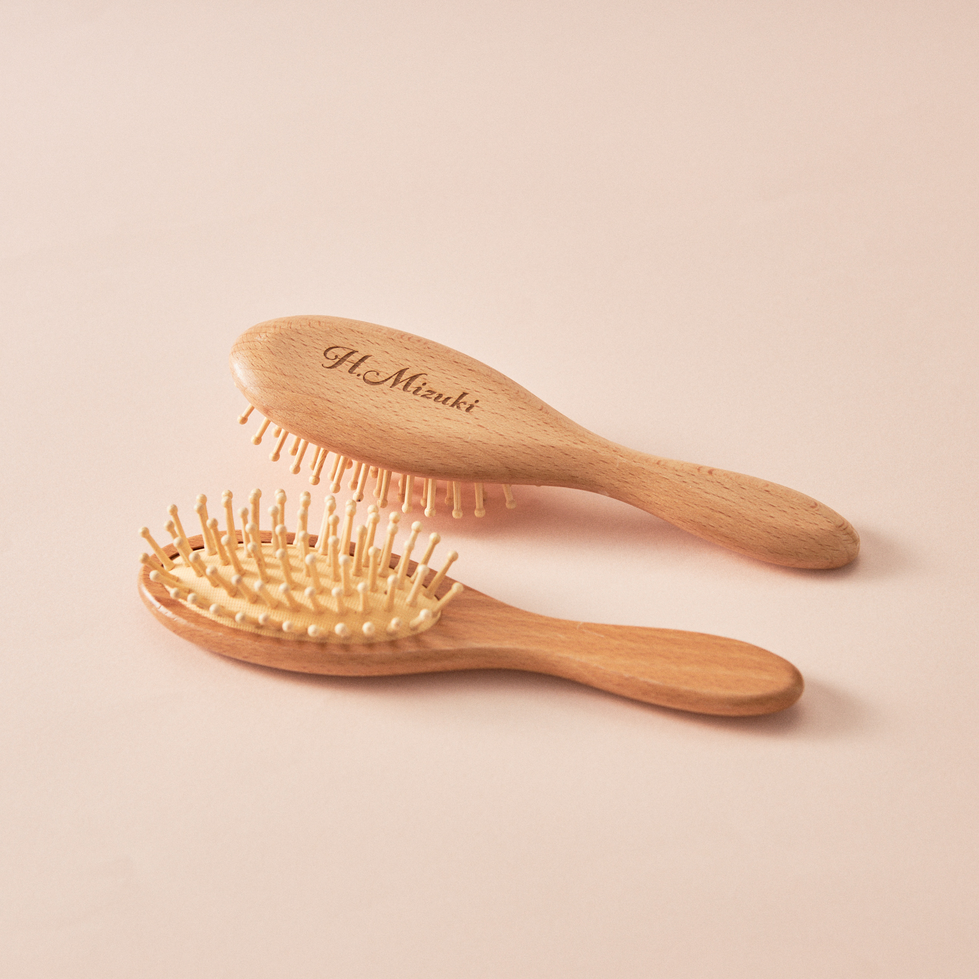 【名入れ/ギフトBOX】木製ブラシ＆ヘアオイルセット