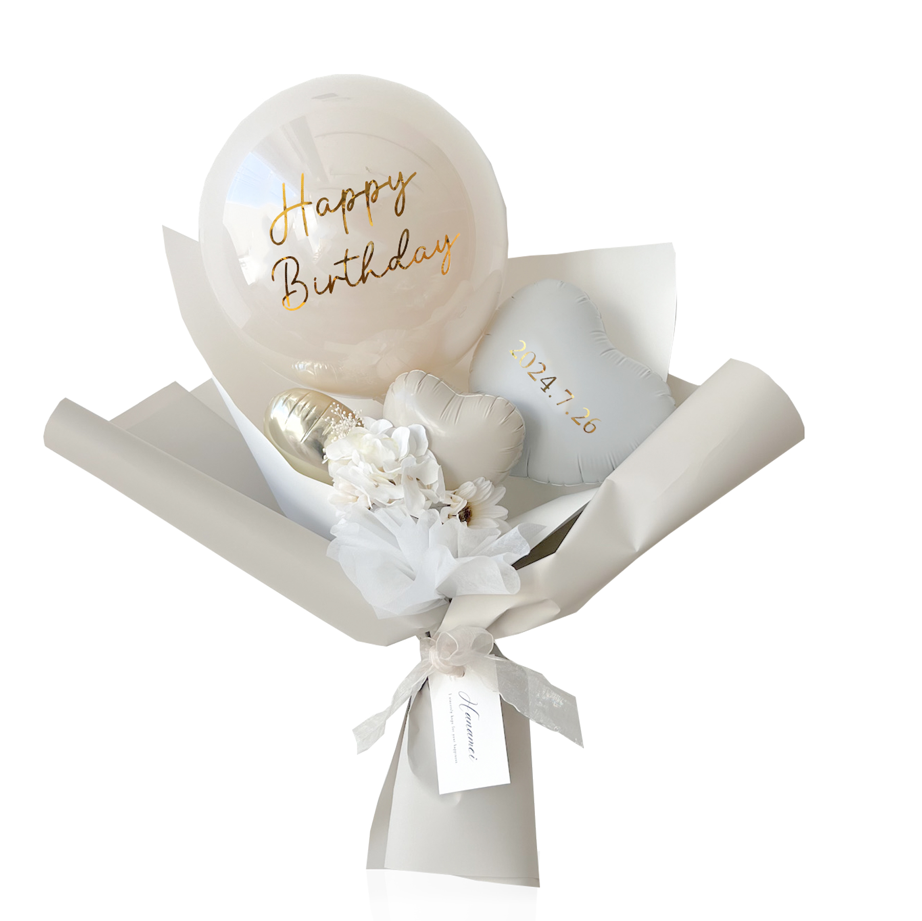 【推し活にもピッタリ】カラーとメッセージを選べる！名入れバルーンブーケ