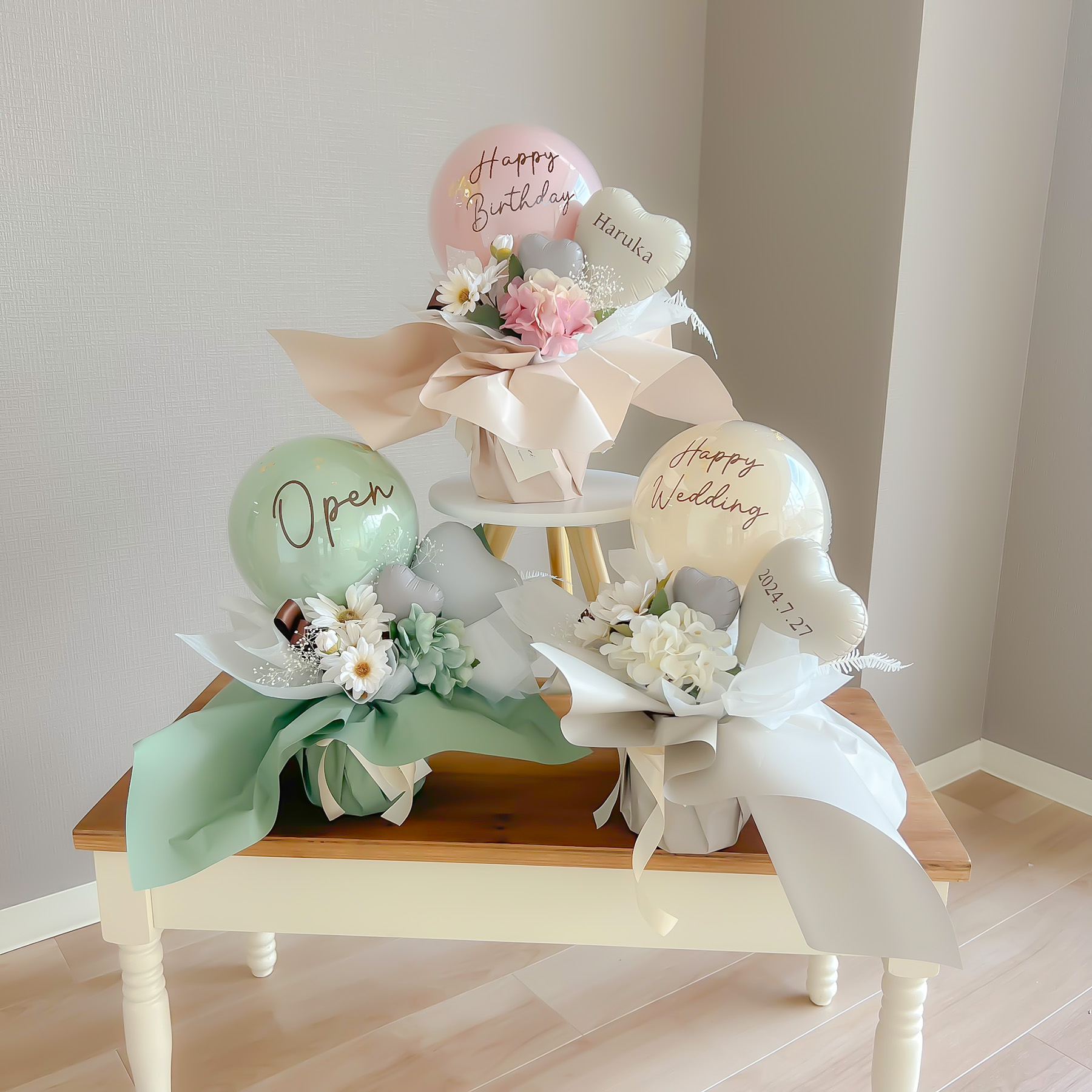 【名入れギフト】ドルチェのように甘くて可愛いギフト「バルーンギフト ドルチェ」