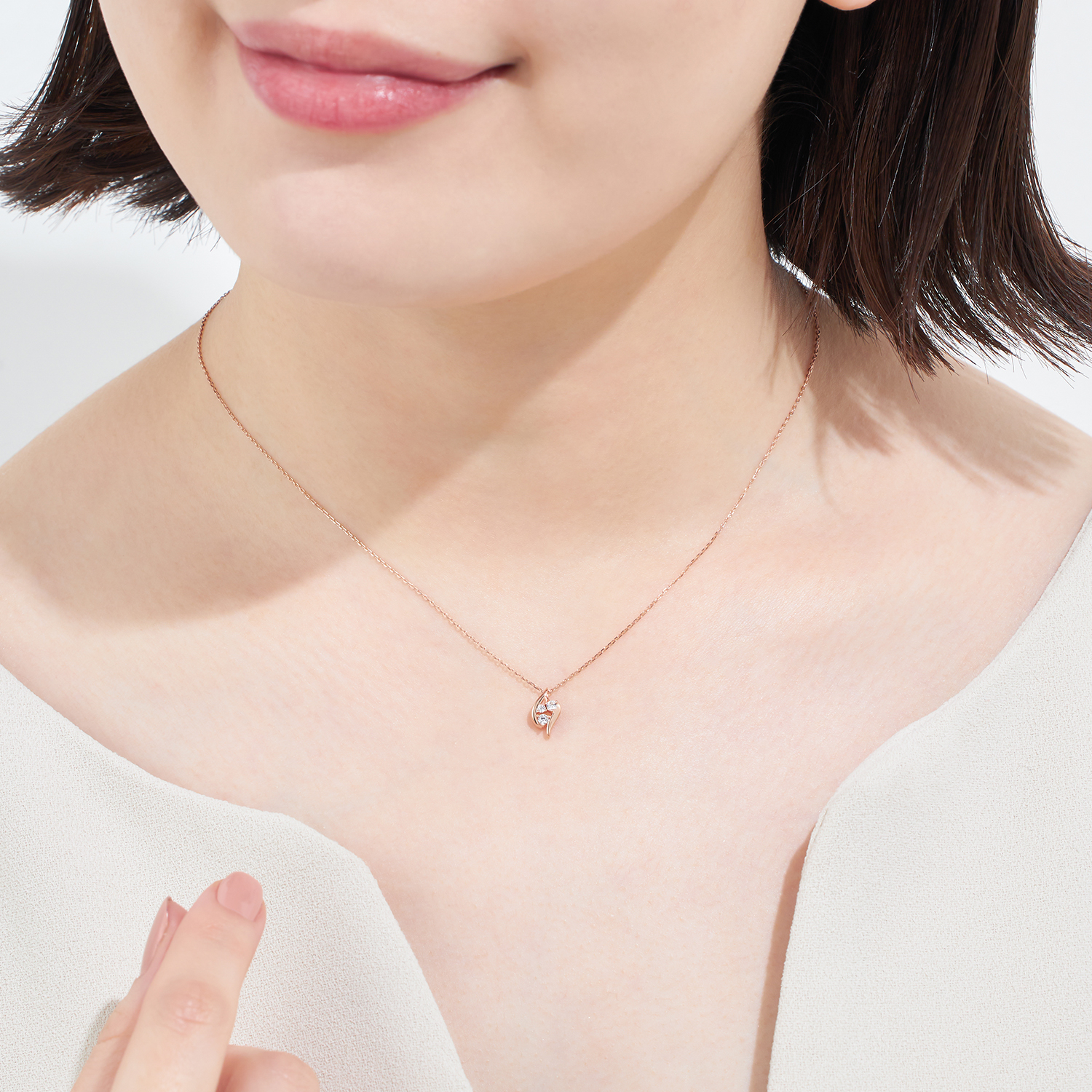 Sv925 キュービック ペンダントネックレス