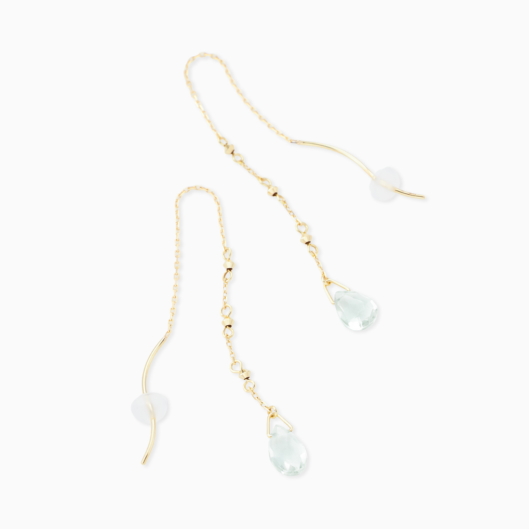 K10YG グリーンアメシスト ピアス