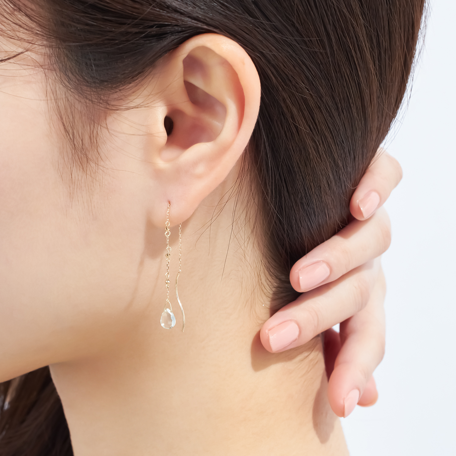 K10YG グリーンアメシスト ピアス