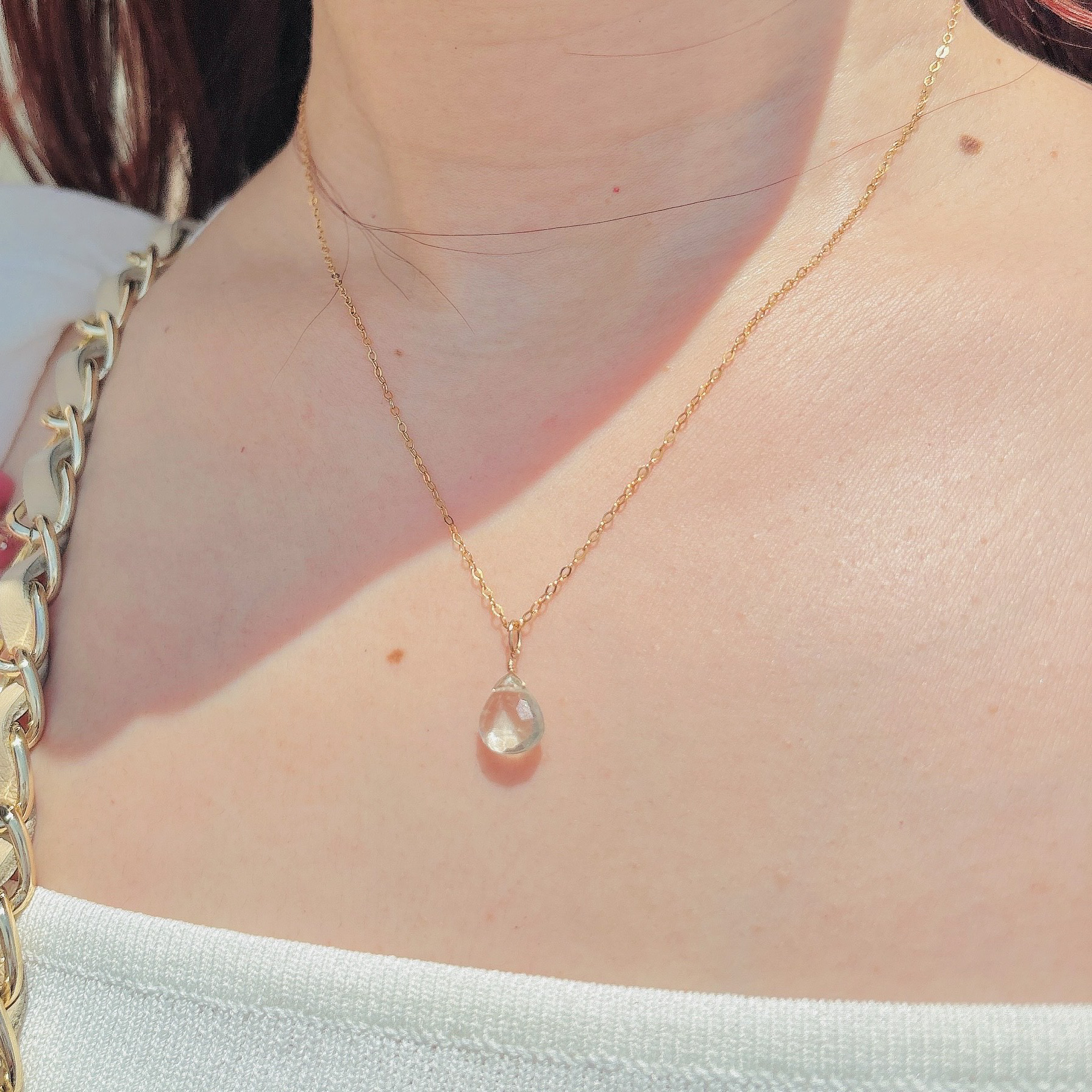 K14GFマロンカットネックレス