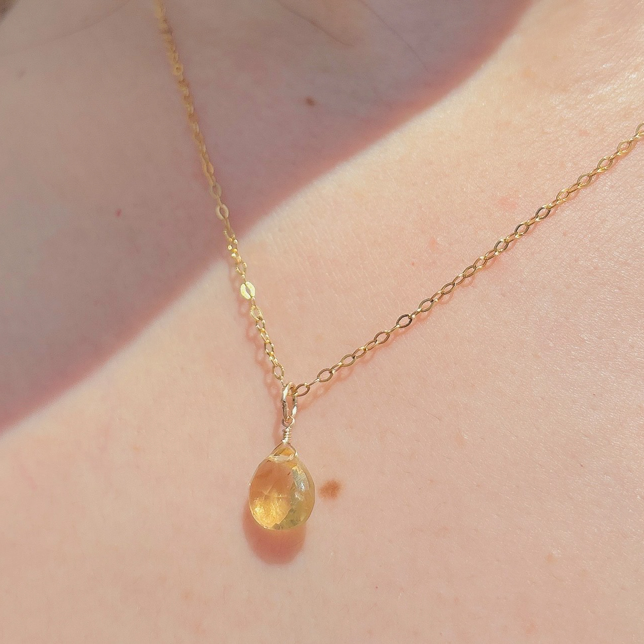 K14GFマロンカットネックレス