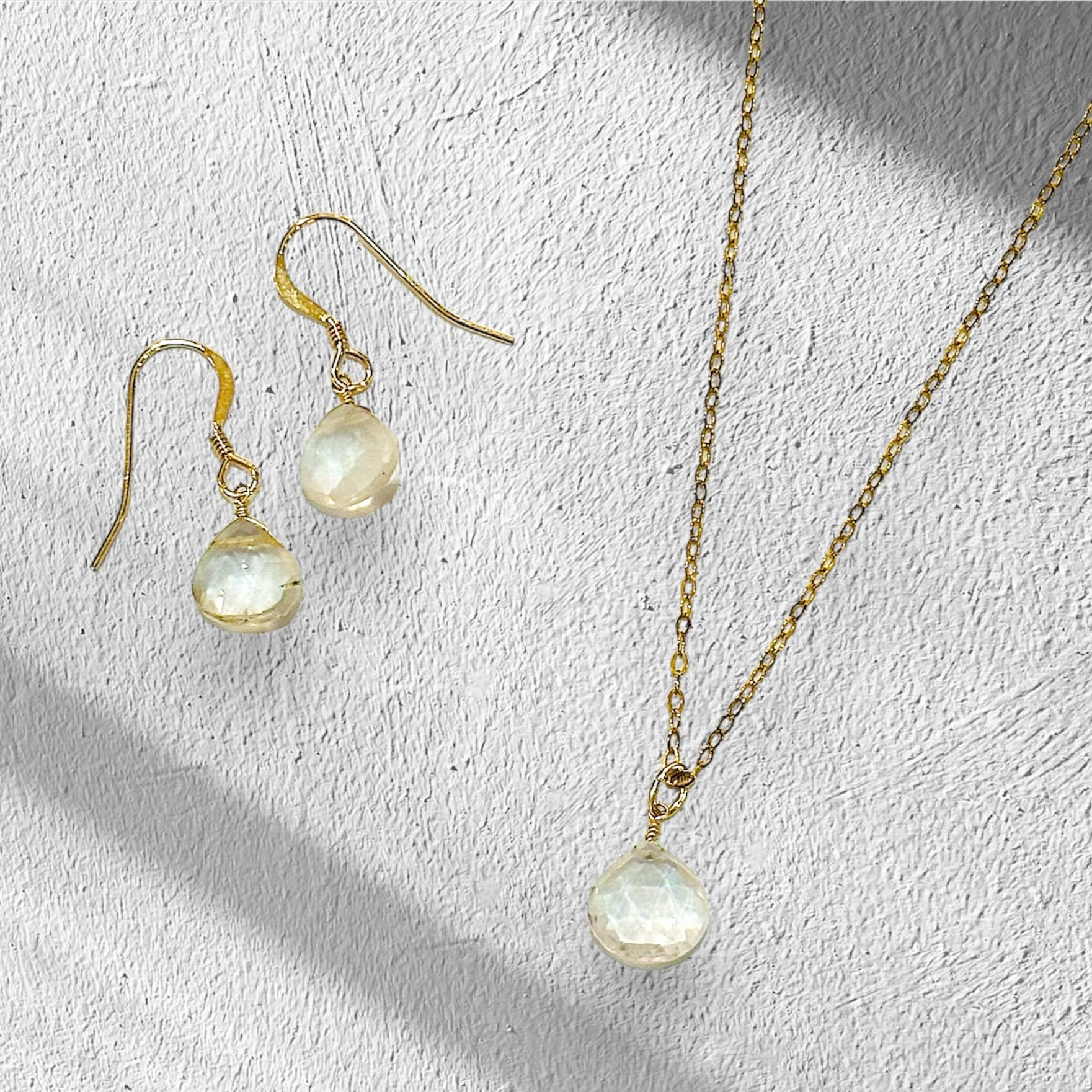 K14GFマロンカットピアス&ネックレスセット