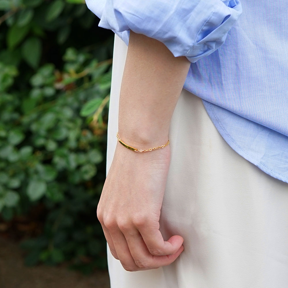 【ペア/刻印】チェーン ブレスレット MS AP1003