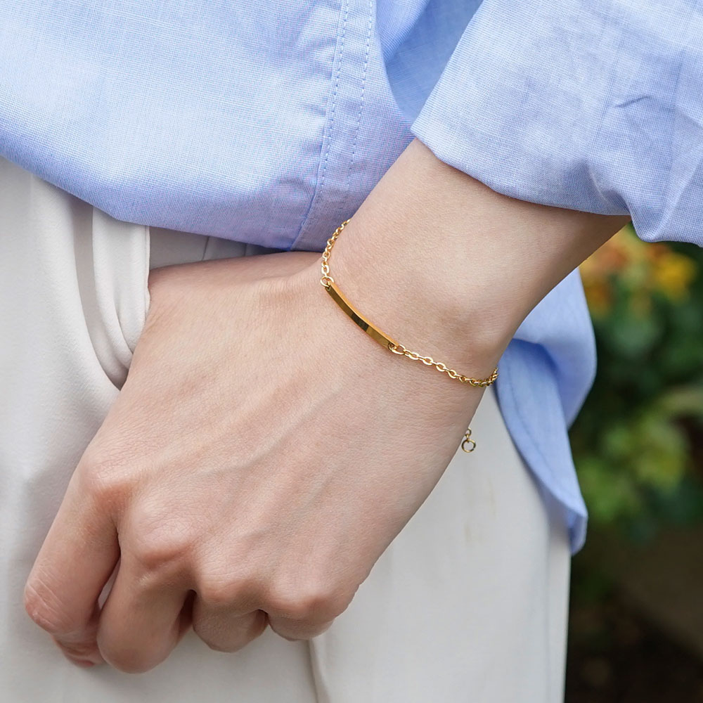 【ペア/刻印】チェーン ブレスレット MS AP1003