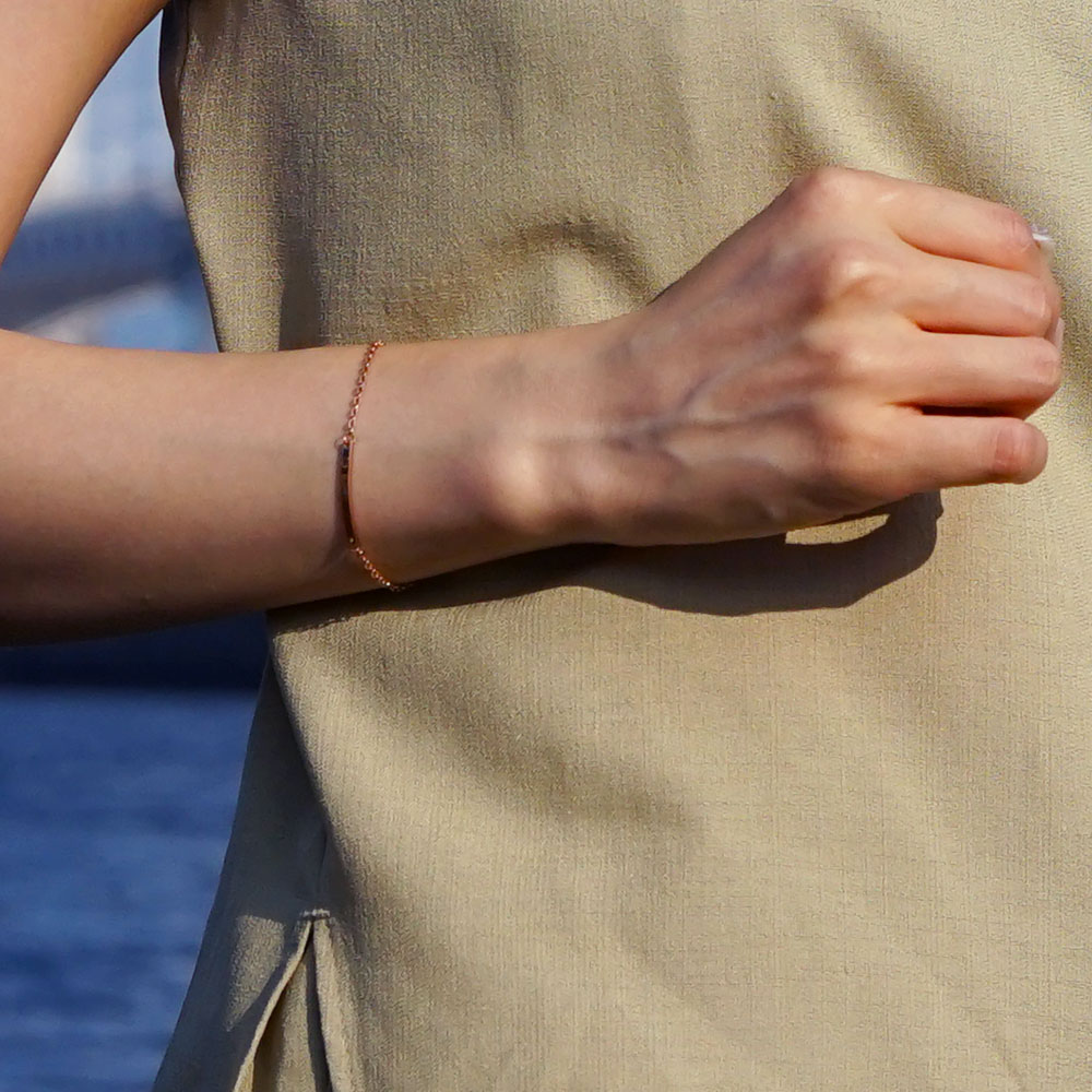 【ペア/刻印】チェーン ブレスレット MS AP1003