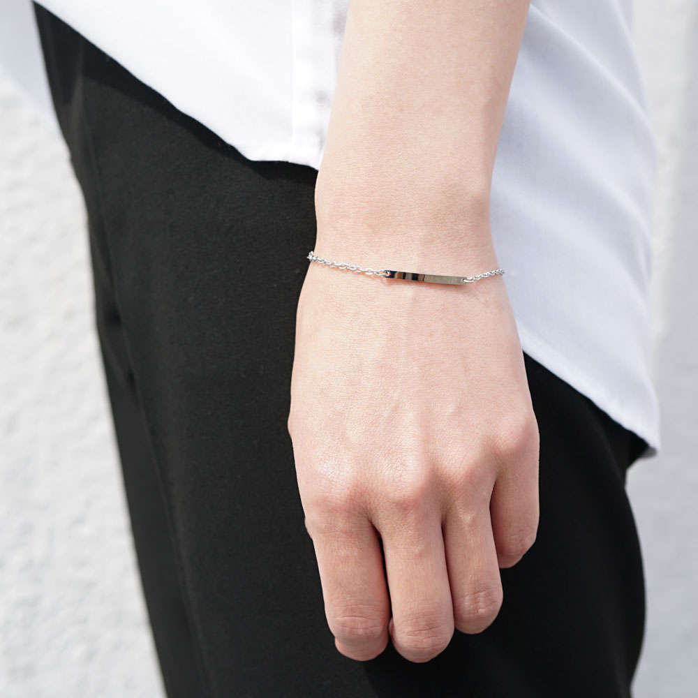 【ペア/刻印】チェーン ブレスレット MS AP1003