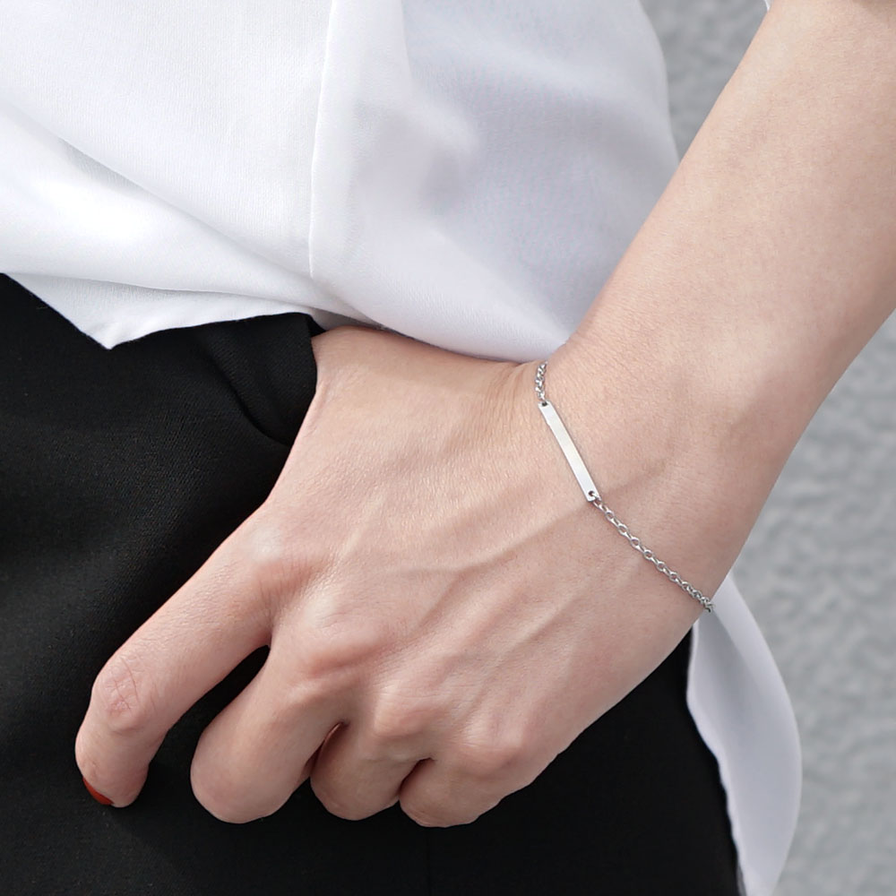 【ペア/刻印】チェーン ブレスレット MS AP1003