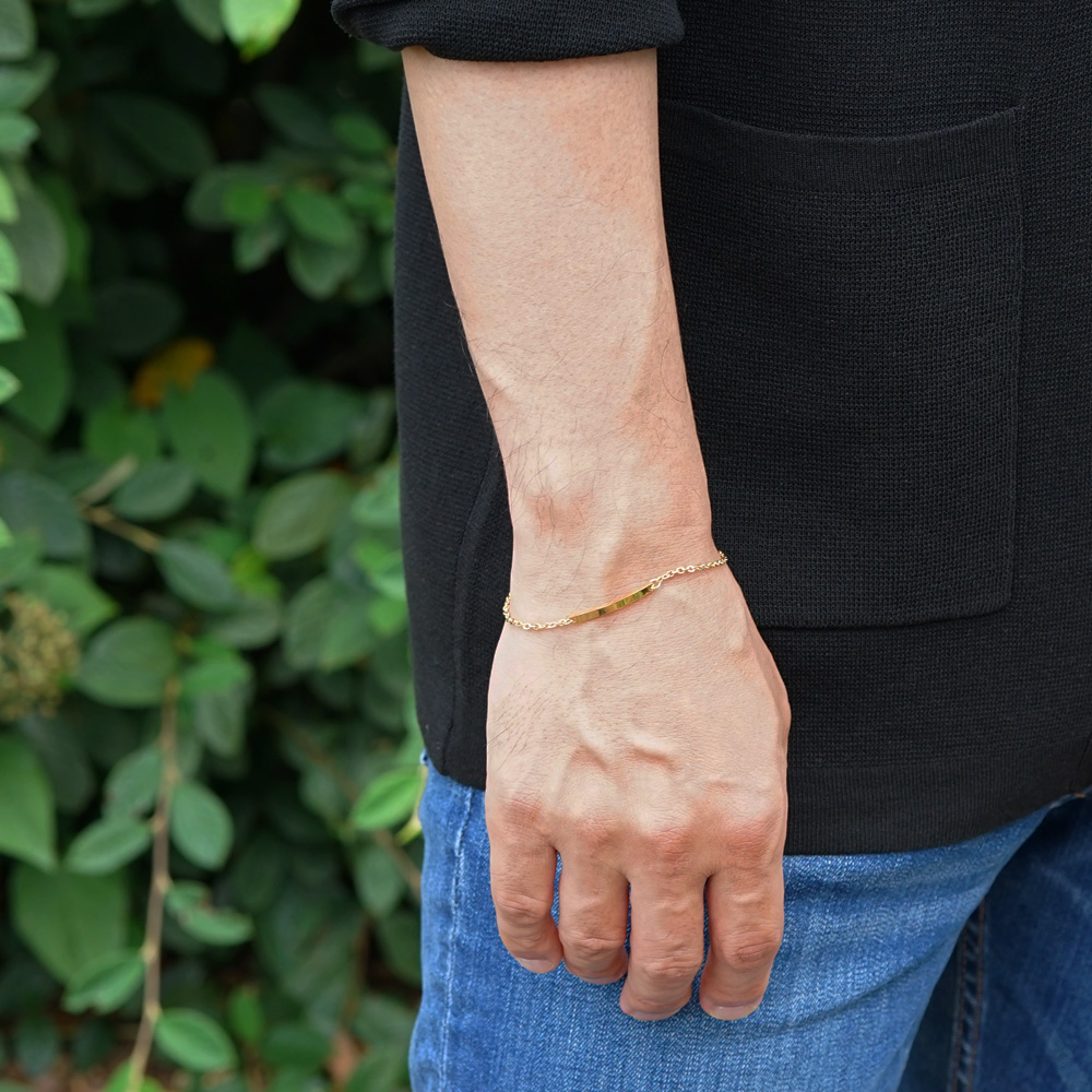 【ペア/刻印】チェーン ブレスレット MS AP1003