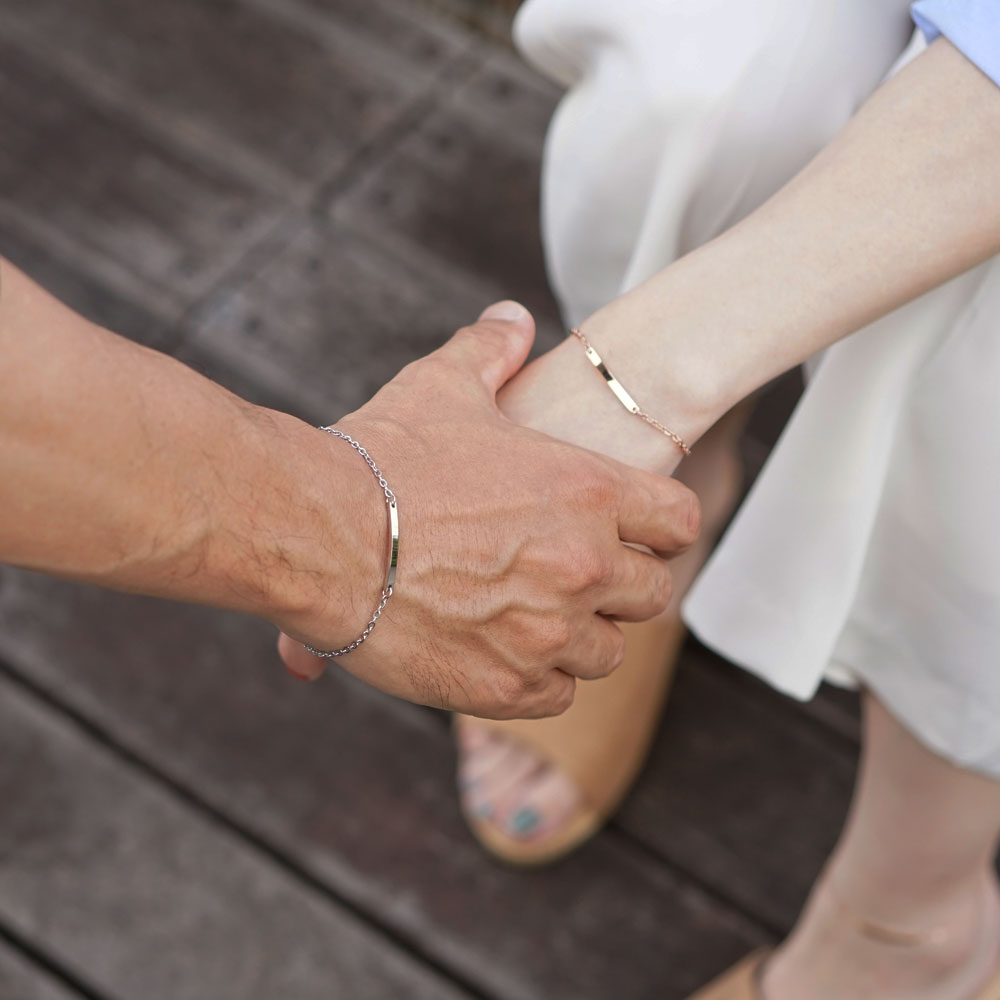 【ペア/刻印】チェーン ブレスレット MS AP1003