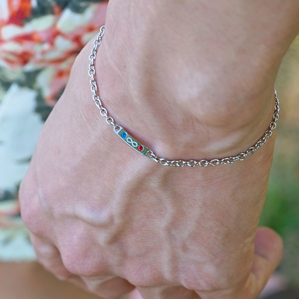 【セミオーダー・刻印】誕生石 チェーン ブレスレット TWWA APB0116 