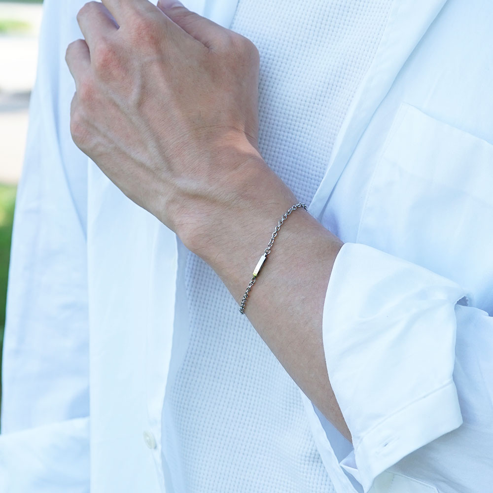 【セミオーダー・刻印】誕生石 チェーン ブレスレット TWWA APB0116 