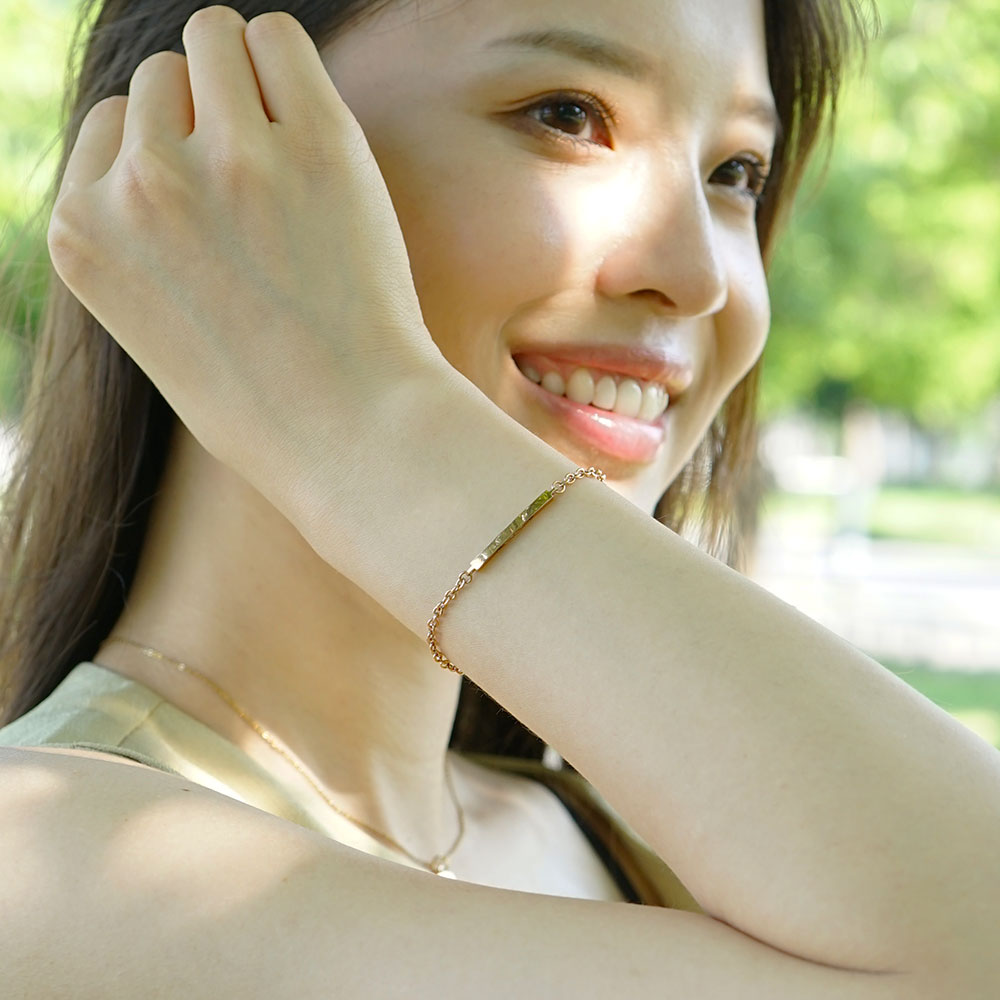 【セミオーダー・刻印】誕生石 チェーン ブレスレット TWWA APB0116 