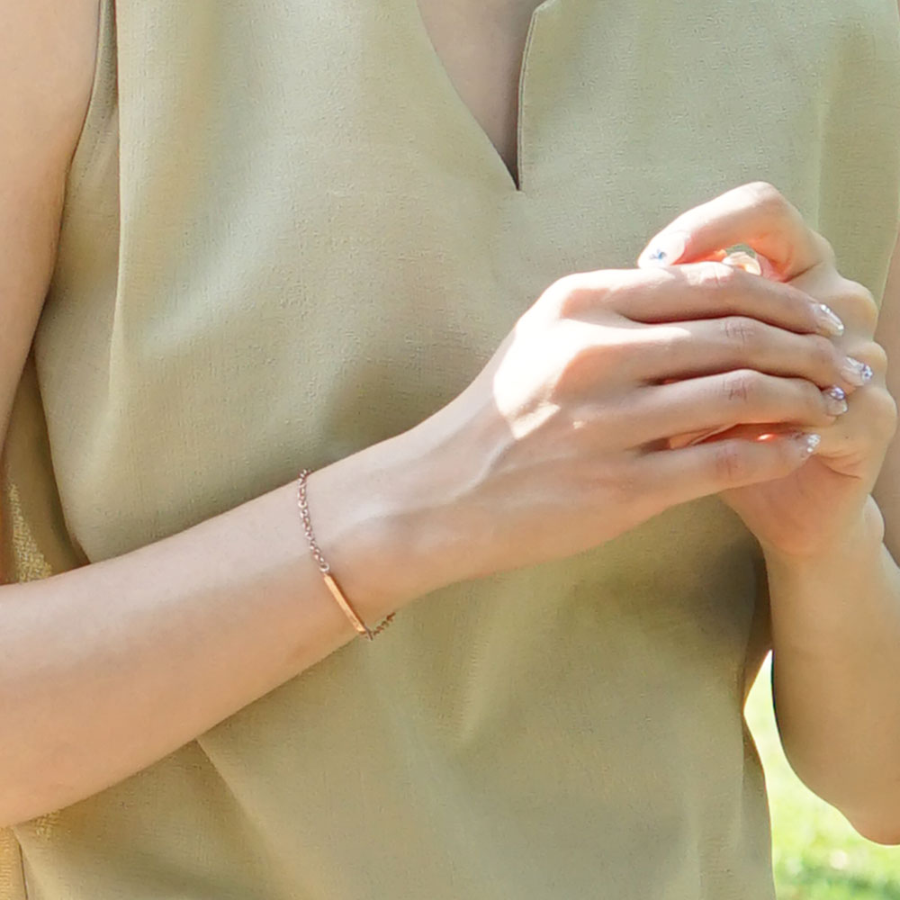 【セミオーダー・刻印】誕生石 チェーン ブレスレット TWWA APB0116 